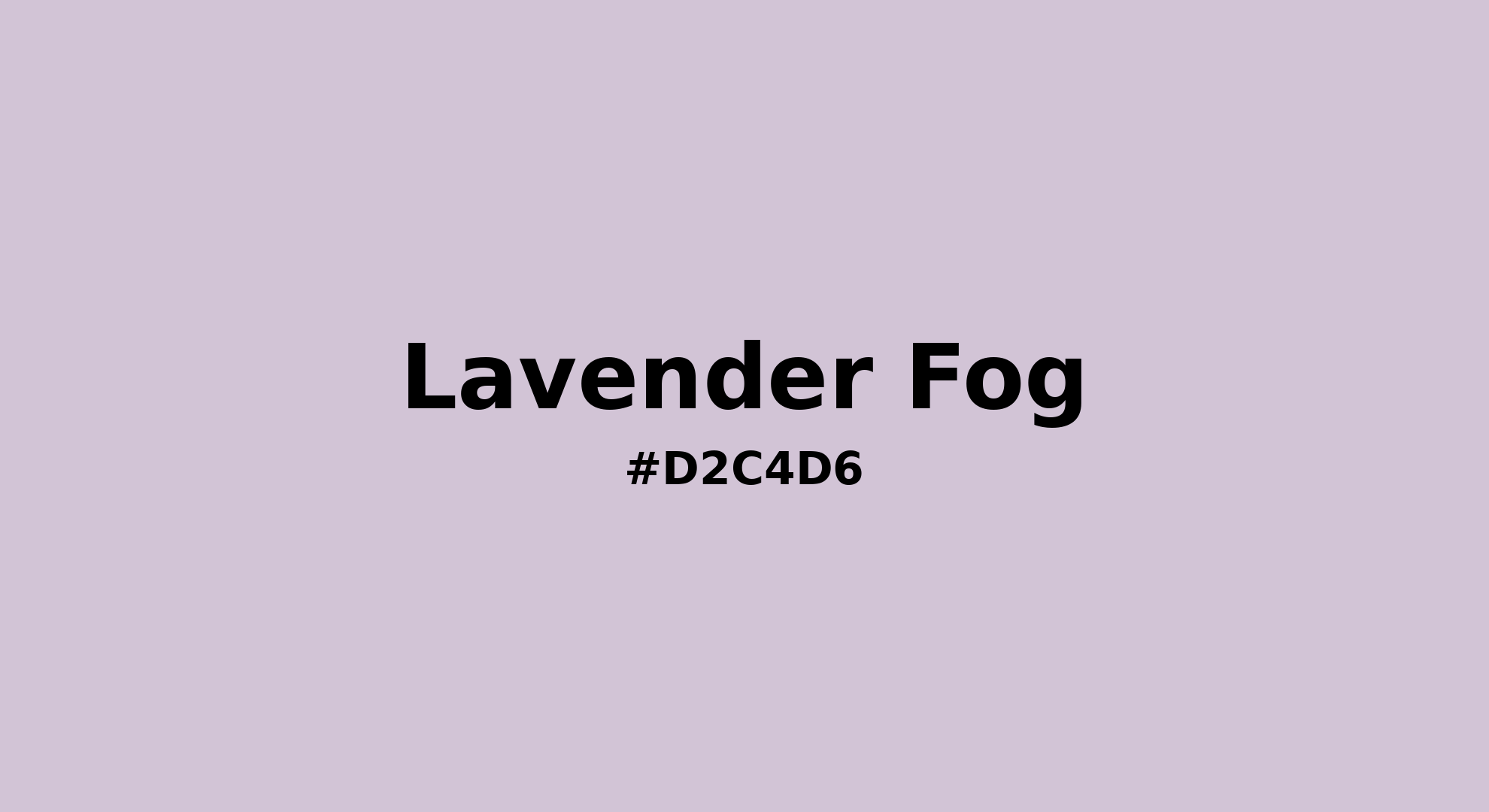 Discover the beautiful color name "Lavender Fog" for Pantone 13-3820 Tcx Lavender Fog Color | Hex color Code #d2c4d6. Perfect color naming reference for designers and developers. #colorname #colortheory #design #d2c4d6