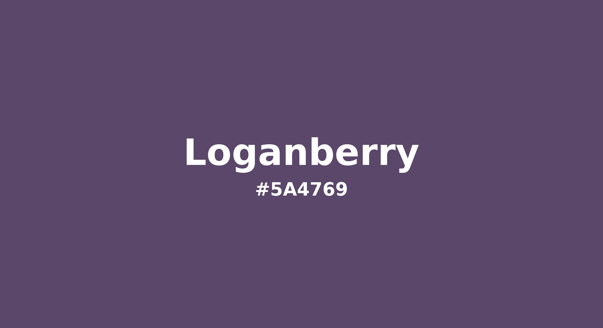 Discover the beautiful color name "Loganberry" for Pantone 19-3622 Tcx Loganberry Color | Hex color Code #5a4769. Perfect color naming reference for designers and developers. #colorname #colortheory #design #5a4769