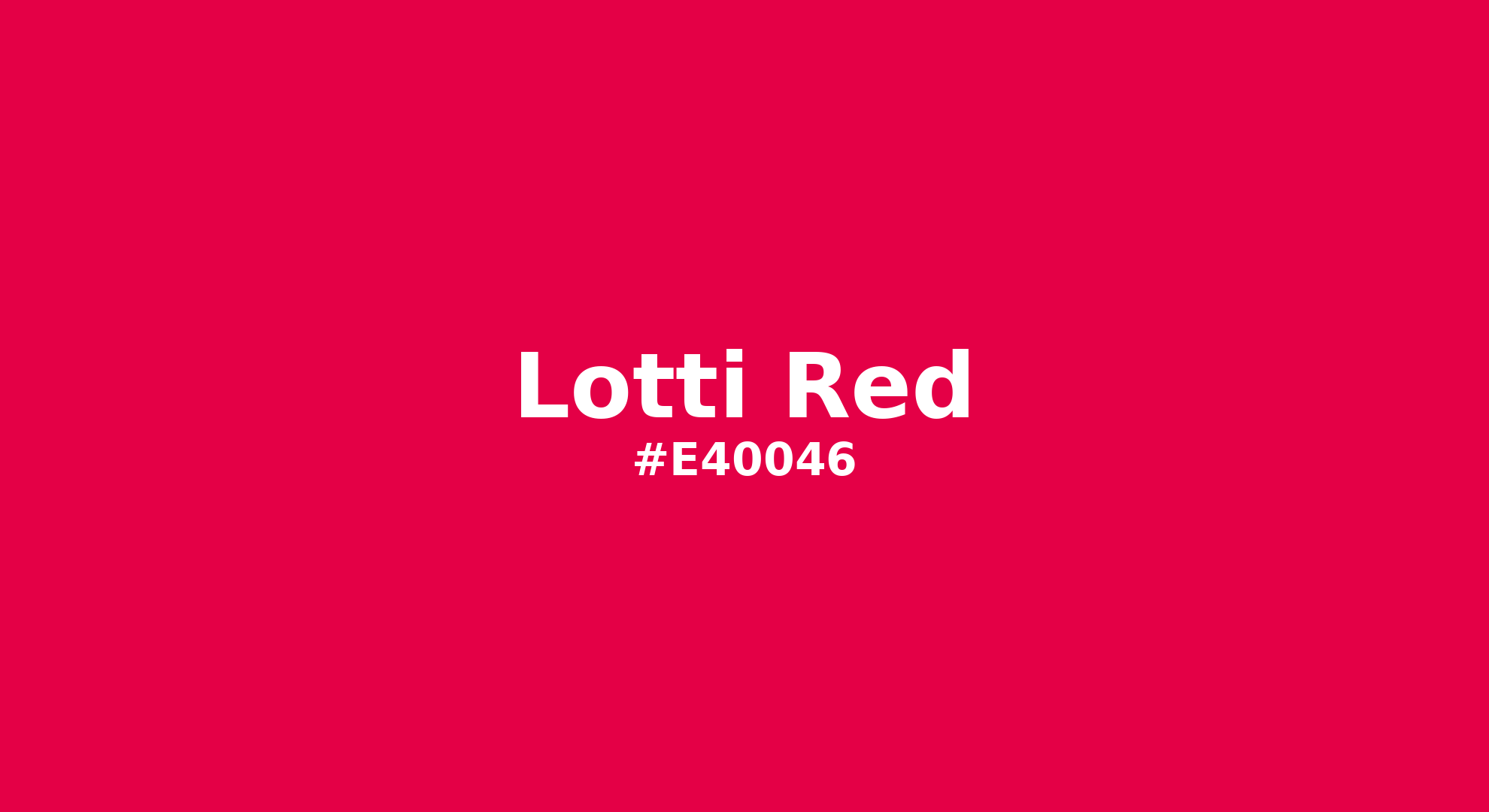 Discover the beautiful color name "Lotti Red" for Pantone 192 C Color | Hex color Code #e40046. Perfect color naming reference for designers and developers. #colorname #colortheory #design #e40046