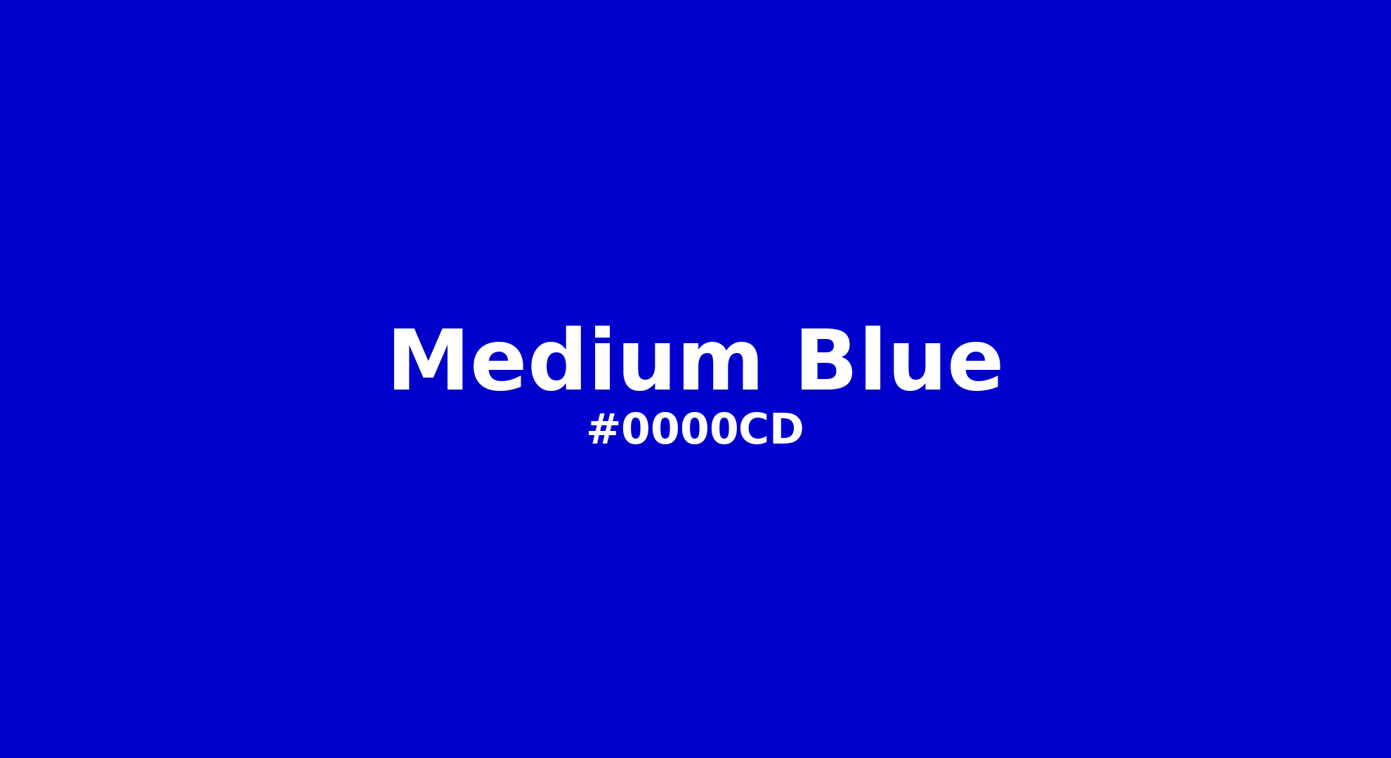 Discover the beautiful color name "Medium Blue" for  Medium Blue Color | Hex 0000cd. Perfect color naming reference for designers and developers. #colorname #colortheory #design #0000cd