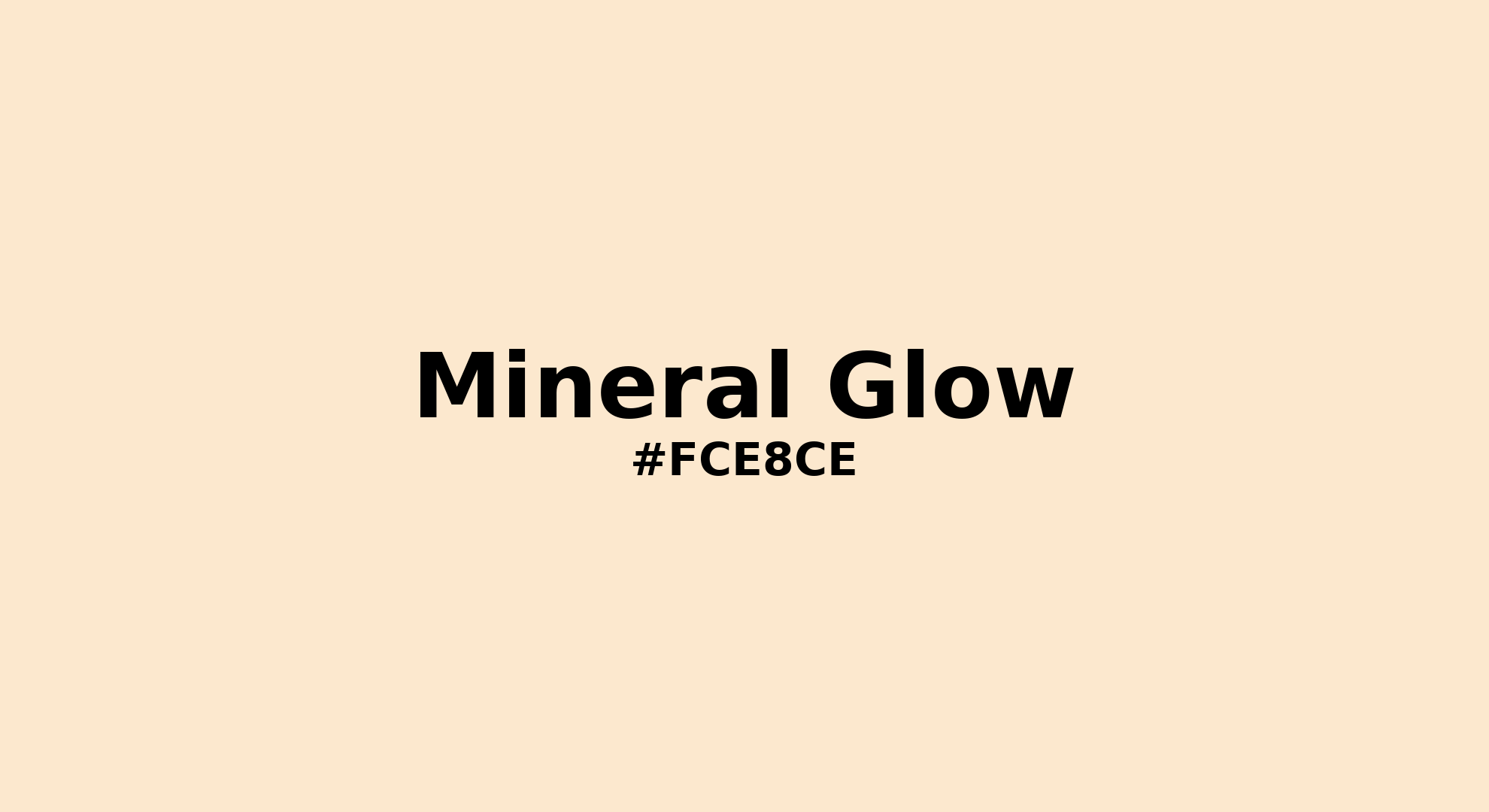 Discover the beautiful color name "Mineral Glow" for Pantone 9180 U Color | Hex color Code #fce8ce. Perfect color naming reference for designers and developers. #colorname #colortheory #design #fce8ce