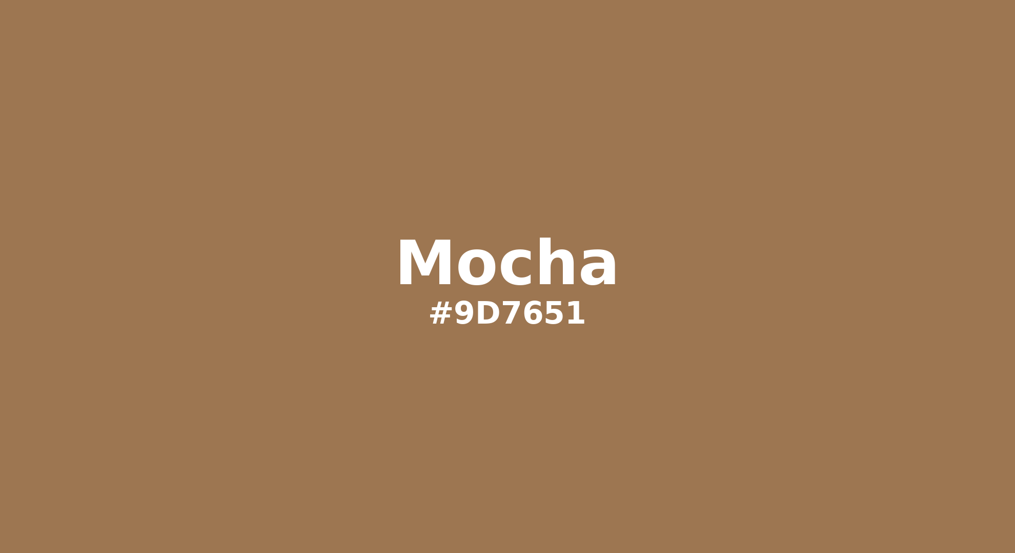Mocha Hex Code #9D7651 — RGB, CMYK & HSL Color Values | iColorPalette
