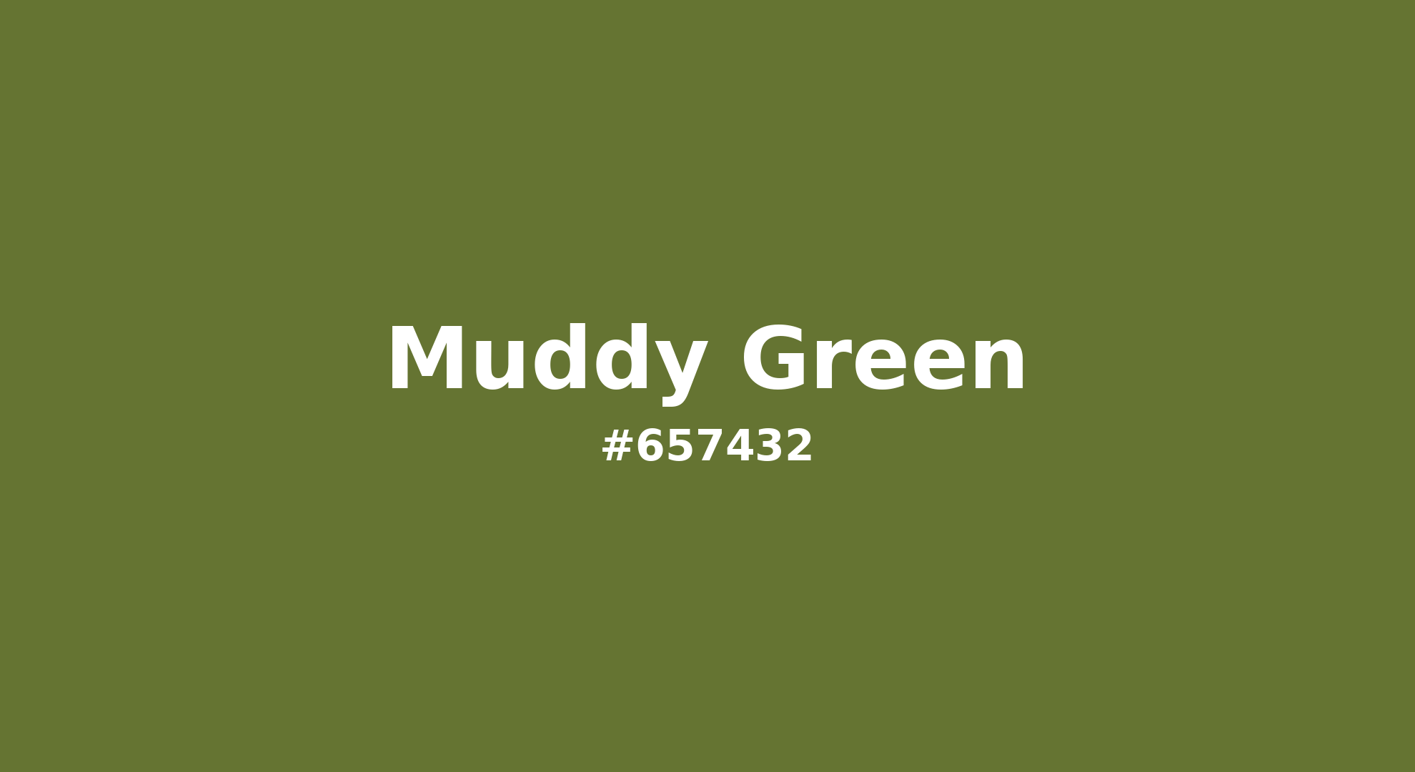 Discover the beautiful color name "Muddy Green" for  Muddy Green Color | Hex 657432. Perfect color naming reference for designers and developers. #colorname #colortheory #design #657432