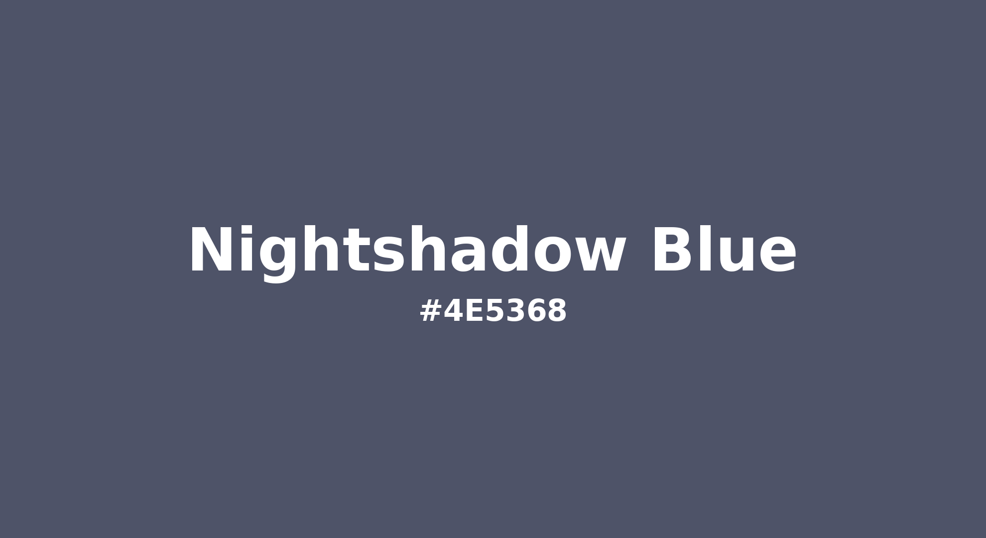 Discover the beautiful color name "Nightshadow Blue" for Pantone 19-3919 Tcx Nightshadow Blue Color | Hex color Code #4e5368. Perfect color naming reference for designers and developers. #colorname #colortheory #design #4e5368