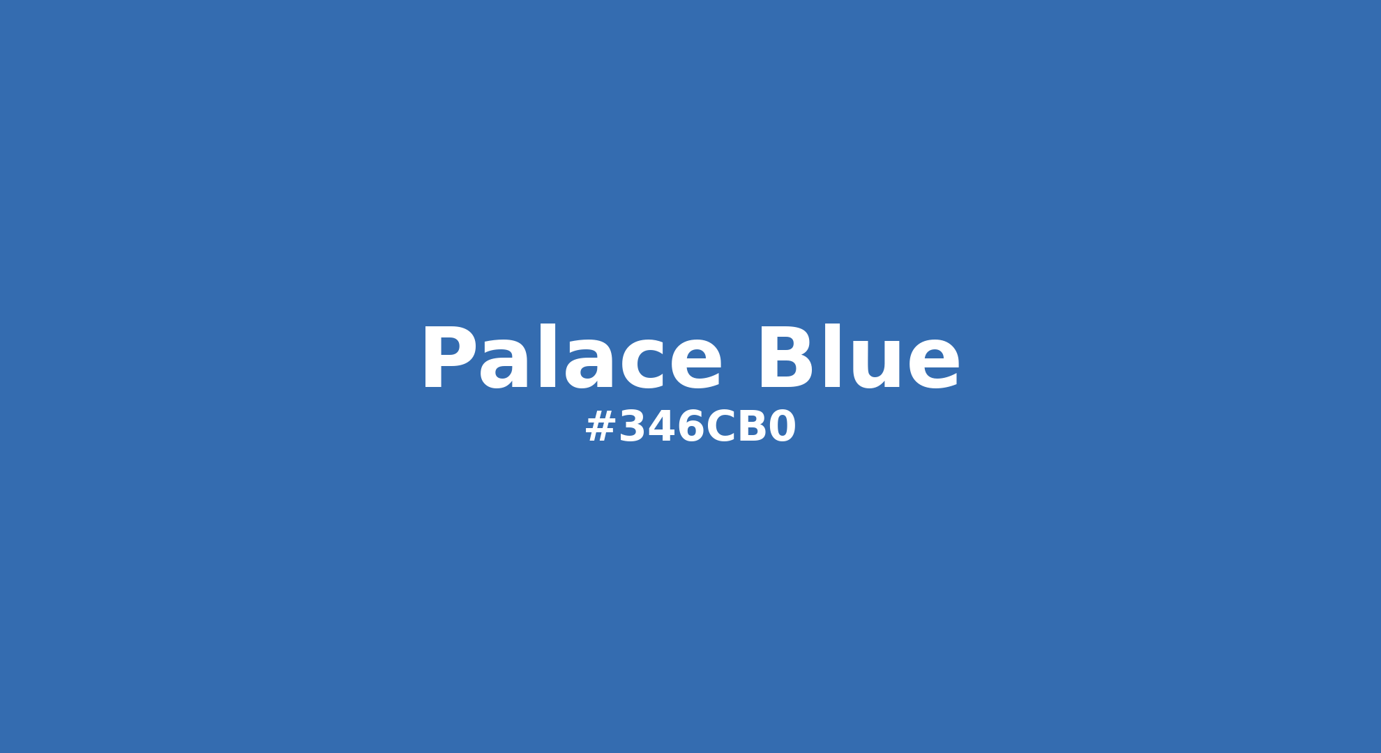 Discover the beautiful color name "Palace Blue" for Pantone 18-4043 Tcx Palace Blue Color | Hex color Code #346cb0. Perfect color naming reference for designers and developers. #colorname #colortheory #design #346cb0