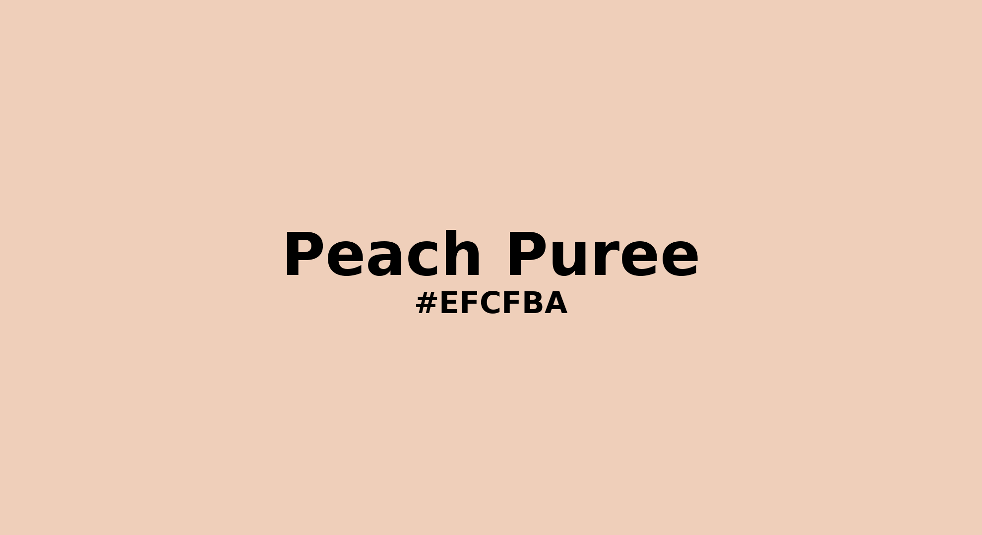 Discover the beautiful color name "Peach Puree" for Pantone 12-1011 Tcx Peach Purée Color | Hex color Code #efcfba. Perfect color naming reference for designers and developers. #colorname #colortheory #design #efcfba