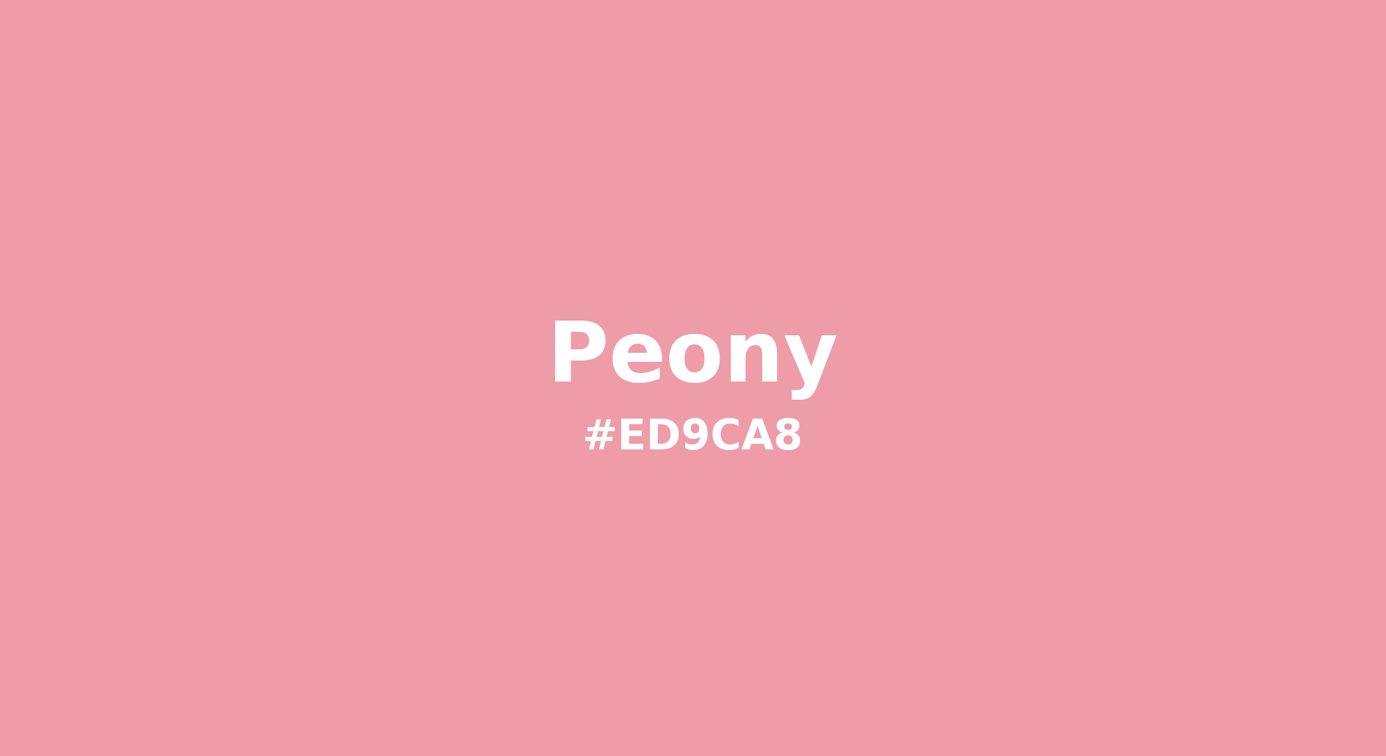 Peony Hex Code #ED9CA8 — RGB, CMYK & HSL Color Values | iColorPalette