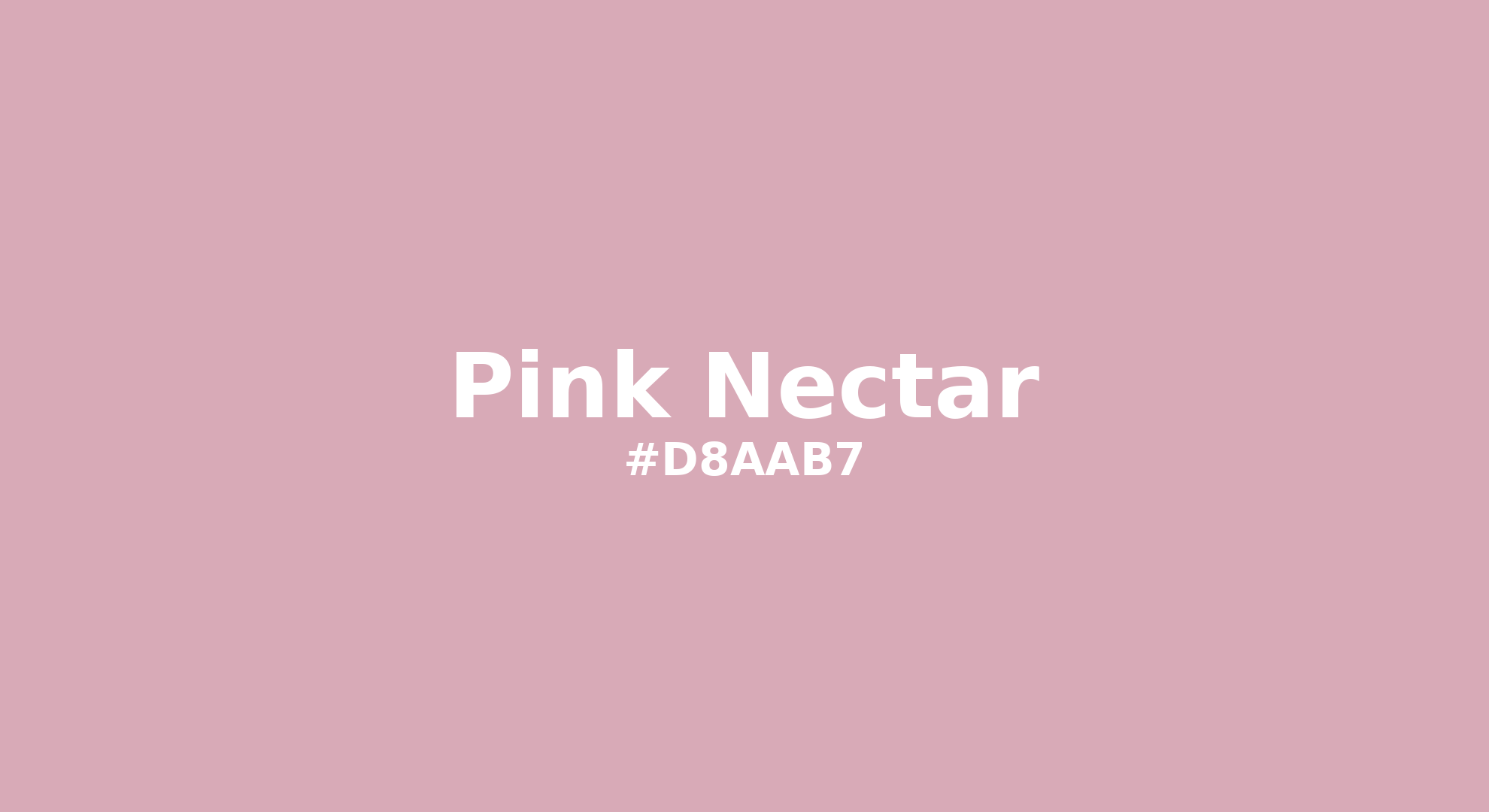 Discover the beautiful color name "Pink Nectar" for Pantone 14-2305 Tcx Pink Nectar Color | Hex color Code #d8aab7. Perfect color naming reference for designers and developers. #colorname #colortheory #design #d8aab7
