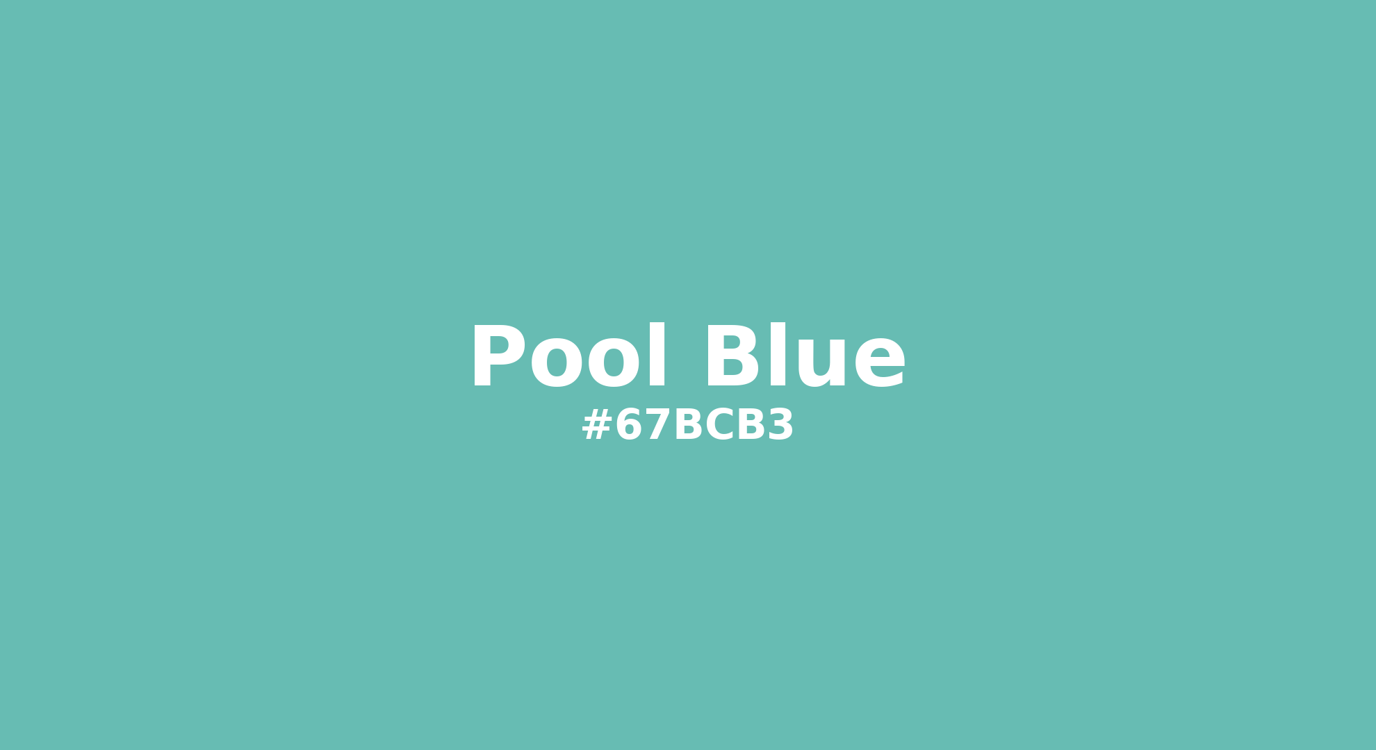 Discover the beautiful color name "Pool Blue" for Pantone 15-5218 Tcx Pool Blue Color | Hex color Code #67bcb3. Perfect color naming reference for designers and developers. #colorname #colortheory #design #67bcb3