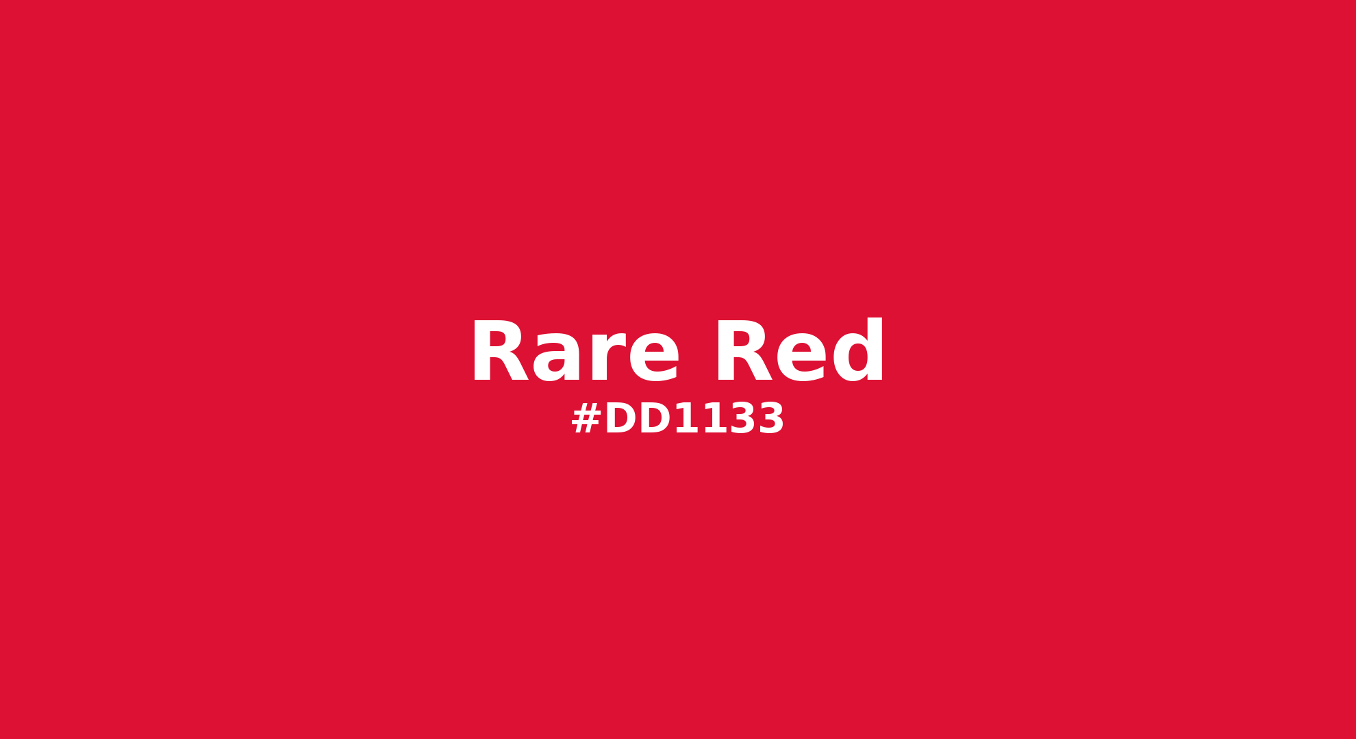 Discover the beautiful color name "Rare Red" for  Rare Red Color | Hex dd1133. Perfect color naming reference for designers and developers. #colorname #colortheory #design #dd1133