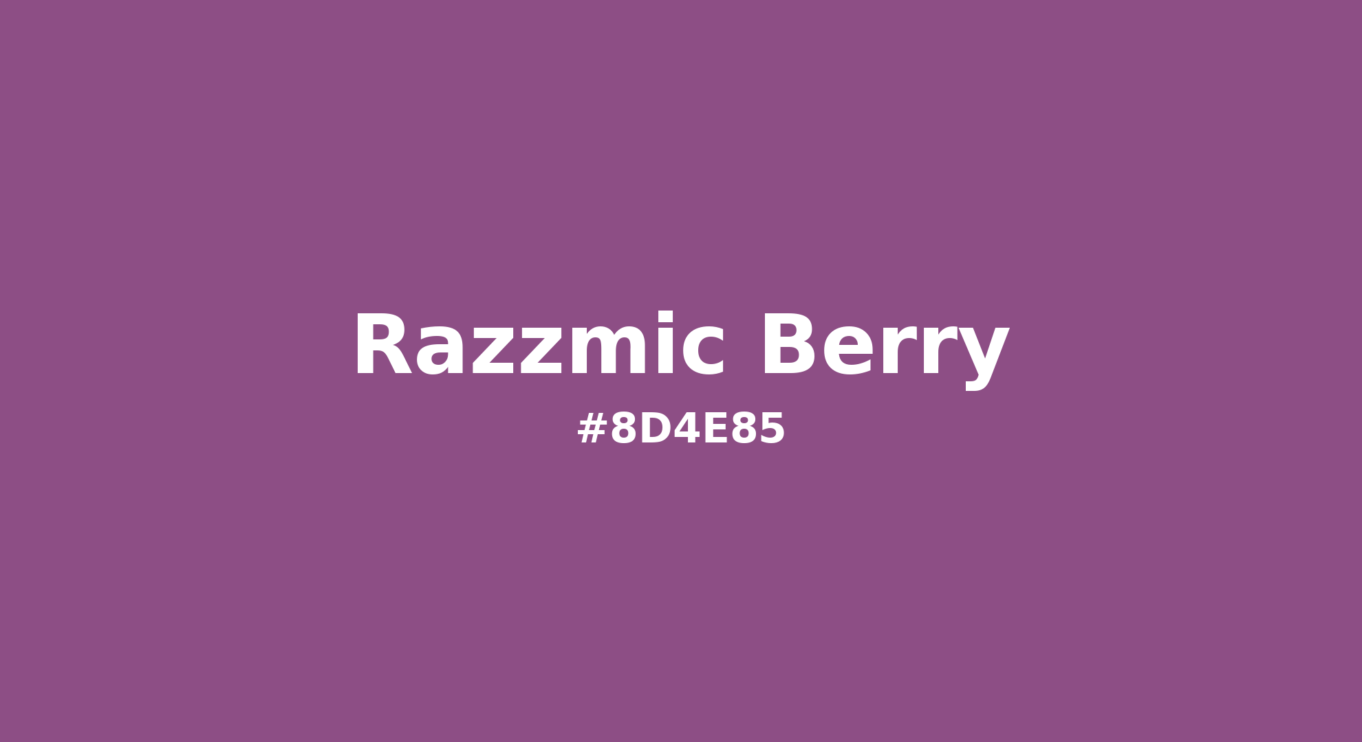 Discover the beautiful color name "Razzmic Berry" for  Razzmic Berry Color | Hex 8d4e85. Perfect color naming reference for designers and developers. #colorname #colortheory #design #8d4e85