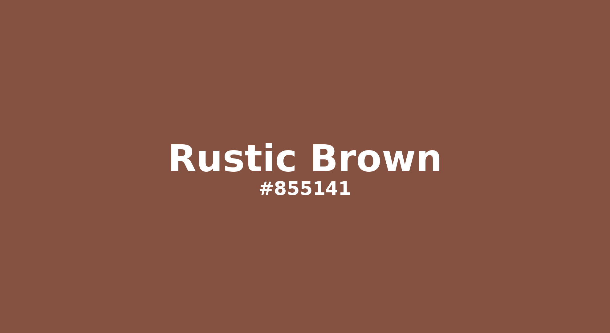 Discover the beautiful color name "Rustic Brown" for Pantone 18-1238 Tcx Rustic Brown Color | Hex color Code #855141. Perfect color naming reference for designers and developers. #colorname #colortheory #design #855141