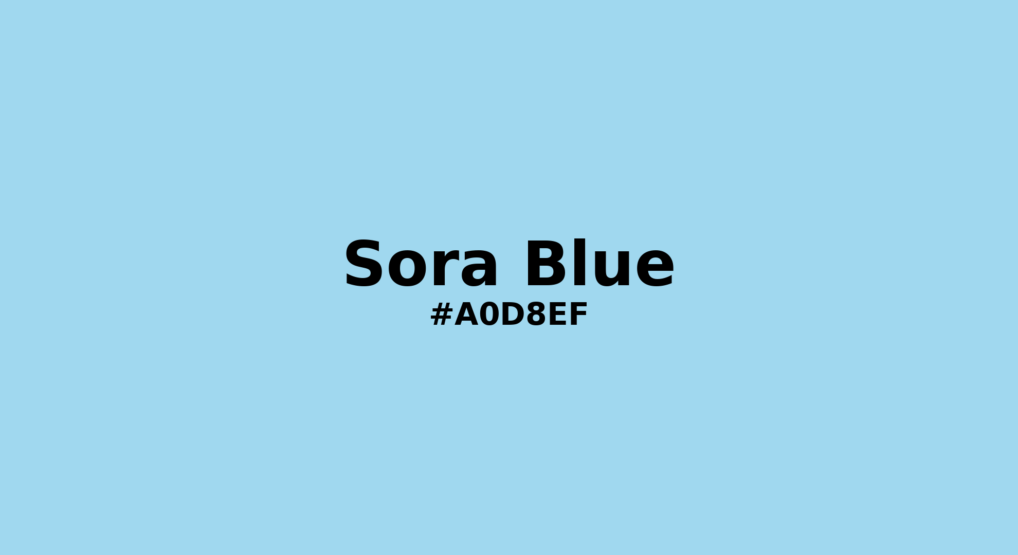 Sora Blue Color (#A0D8EF) — Hex, RGB & Palettes | iColorPalette