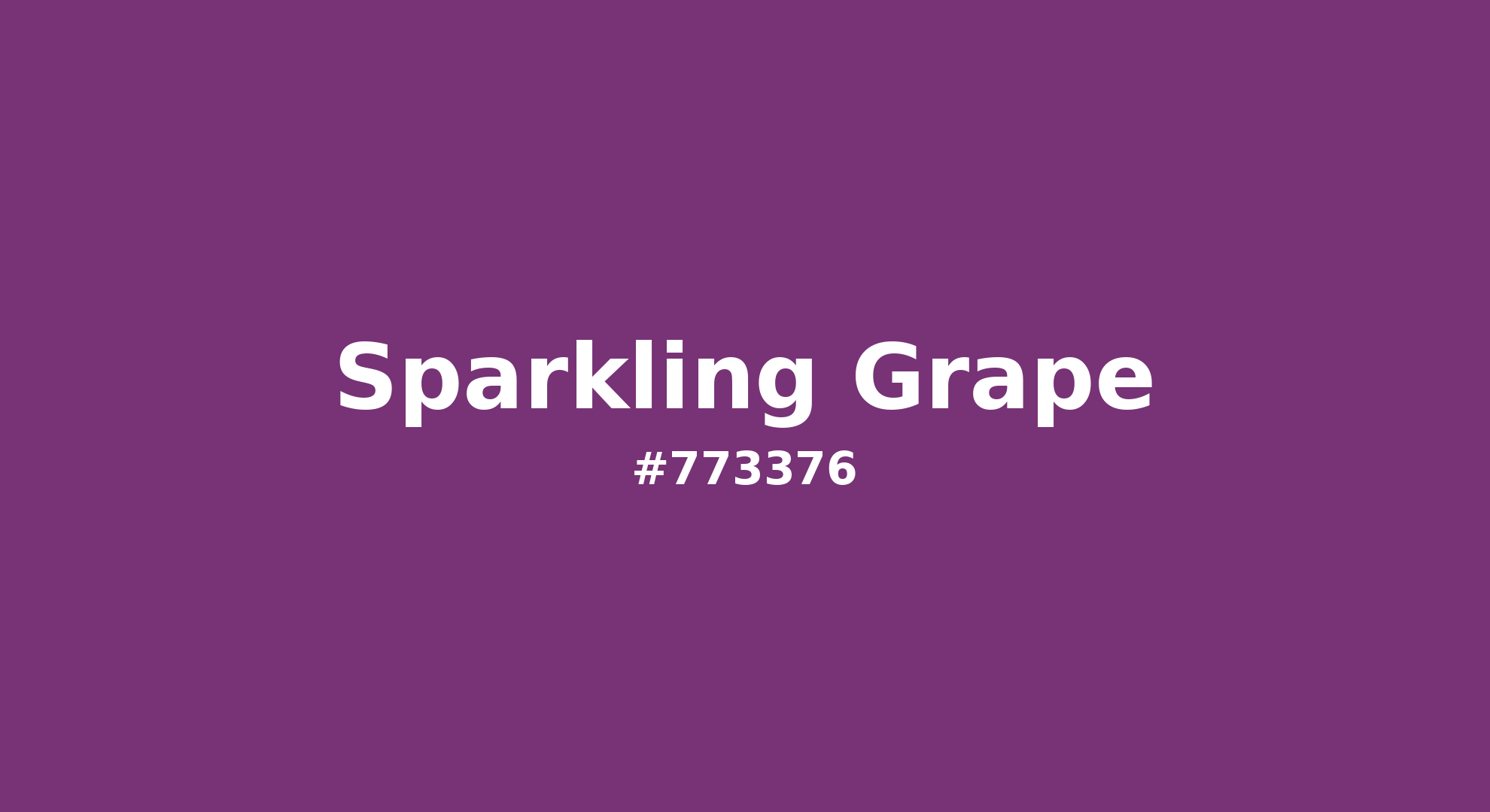 Discover the beautiful color name "Sparkling Grape" for Pantone 19-3336 Tcx Sparkling Grape Color | Hex color Code #773376. Perfect color naming reference for designers and developers. #colorname #colortheory #design #773376
