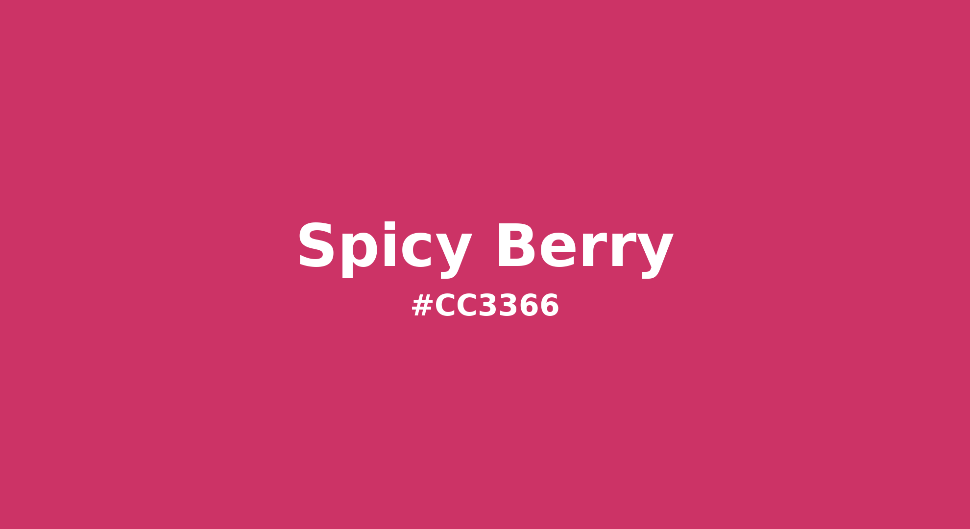 Spicy Berry Hex Code #CC3366 — RGB, CMYK & HSL Color Values