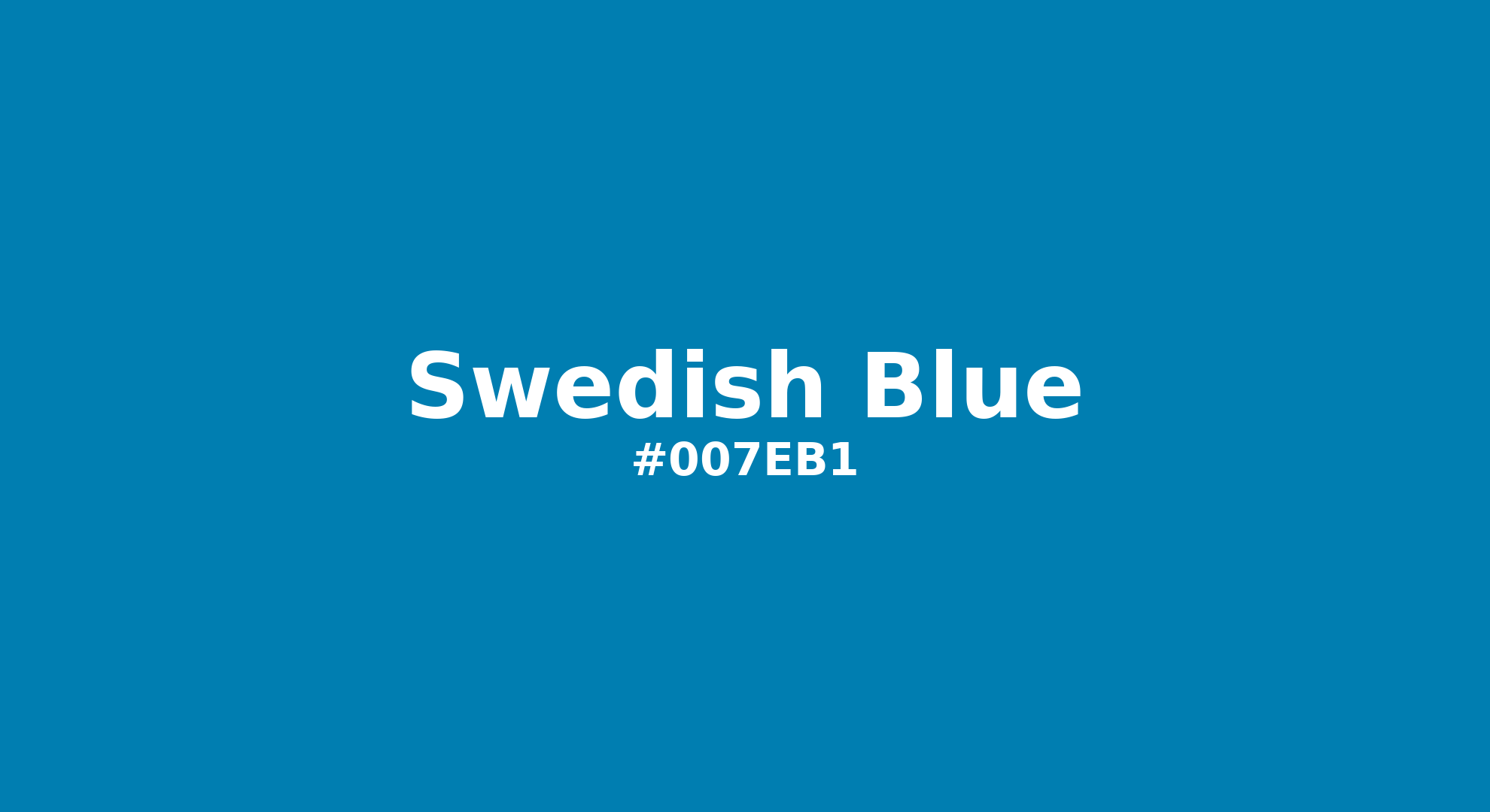 Discover the beautiful color name "Swedish Blue" for Pantone 18-4330 Tcx Swedish Blue Color | Hex color Code #007eb1. Perfect color naming reference for designers and developers. #colorname #colortheory #design #007eb1