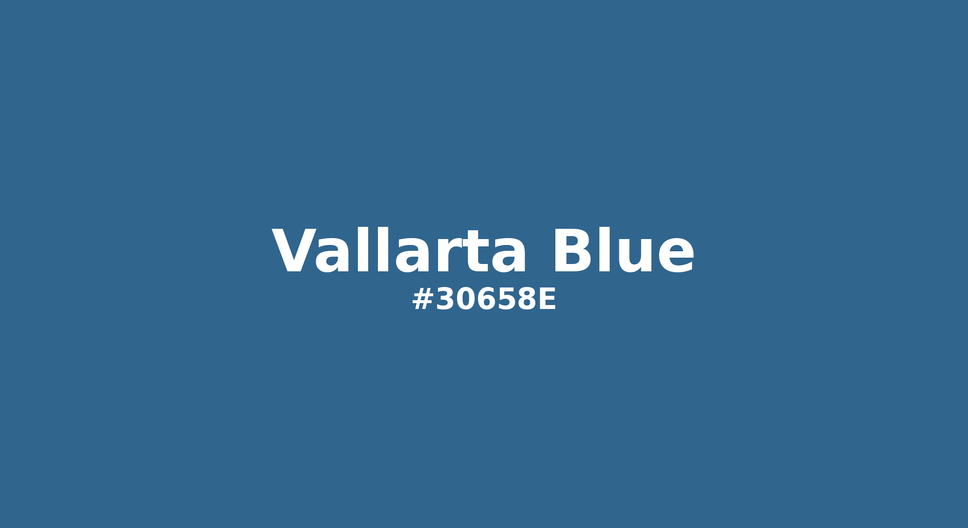 Discover the beautiful color name "Vallarta Blue" for Pantone 18-4034 Tcx Vallarta Blue Color | Hex color Code #30658e. Perfect color naming reference for designers and developers. #colorname #colortheory #design #30658e