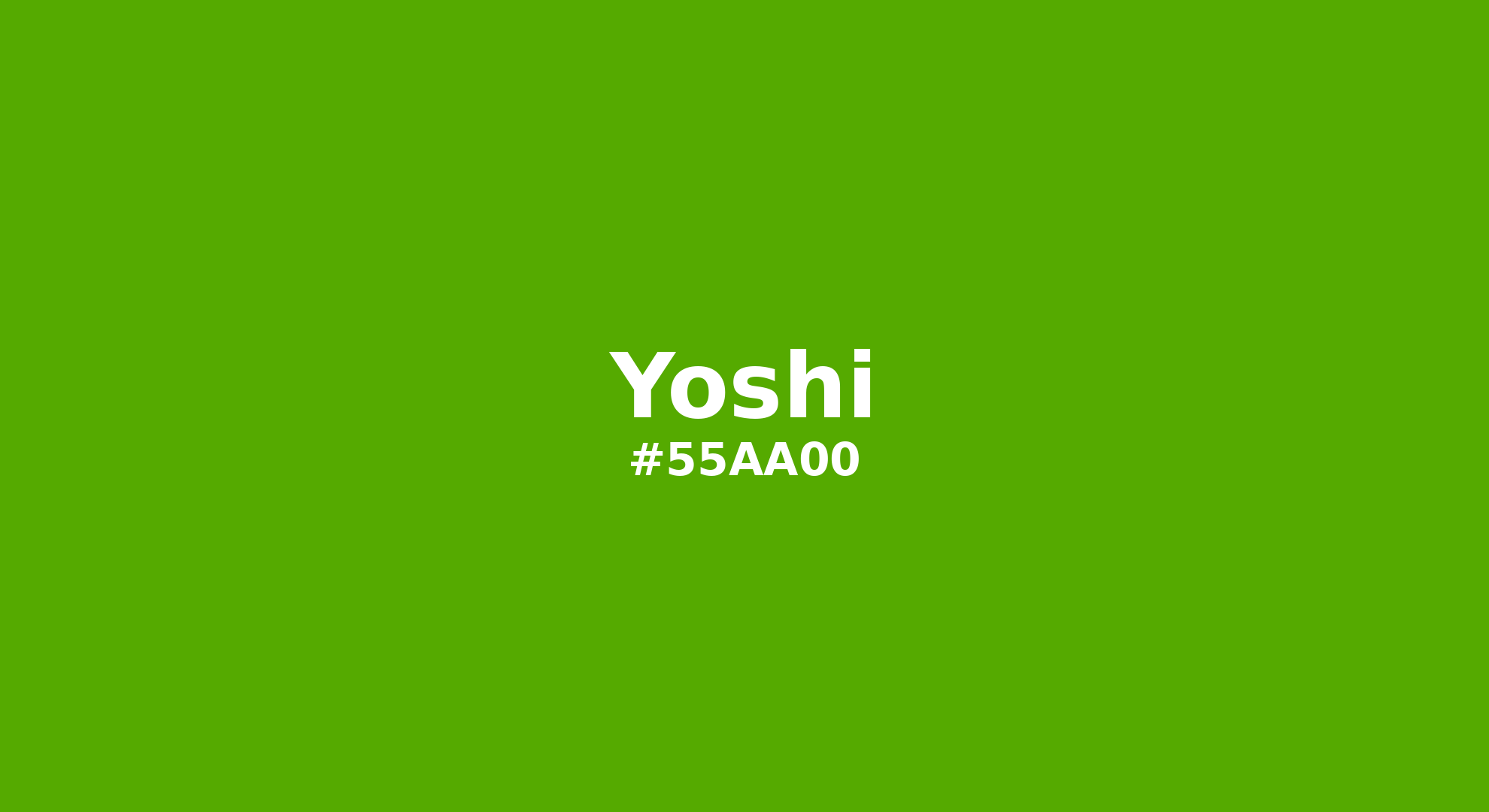 Yoshiページ Yoshi Color | 55aa00 | Color conversion CMYK | Hsl | Rgb | Pantone