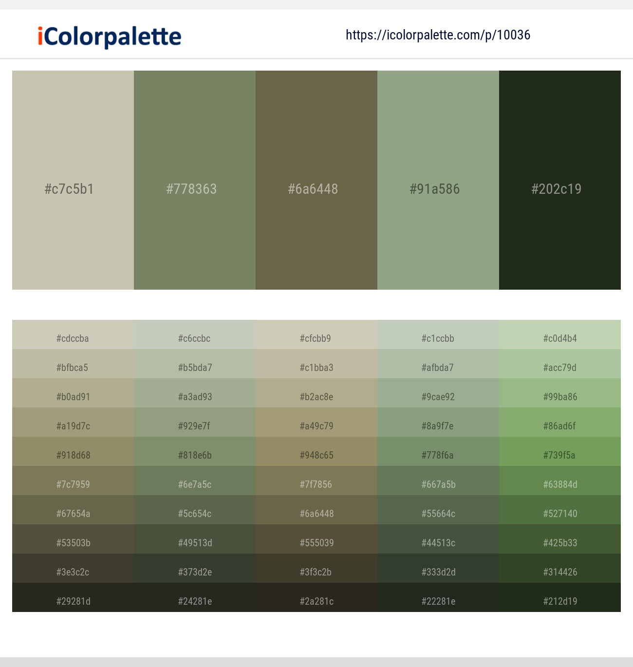Foggy Gray Flax Smoke Go Ben Sage Green Kelp Color scheme