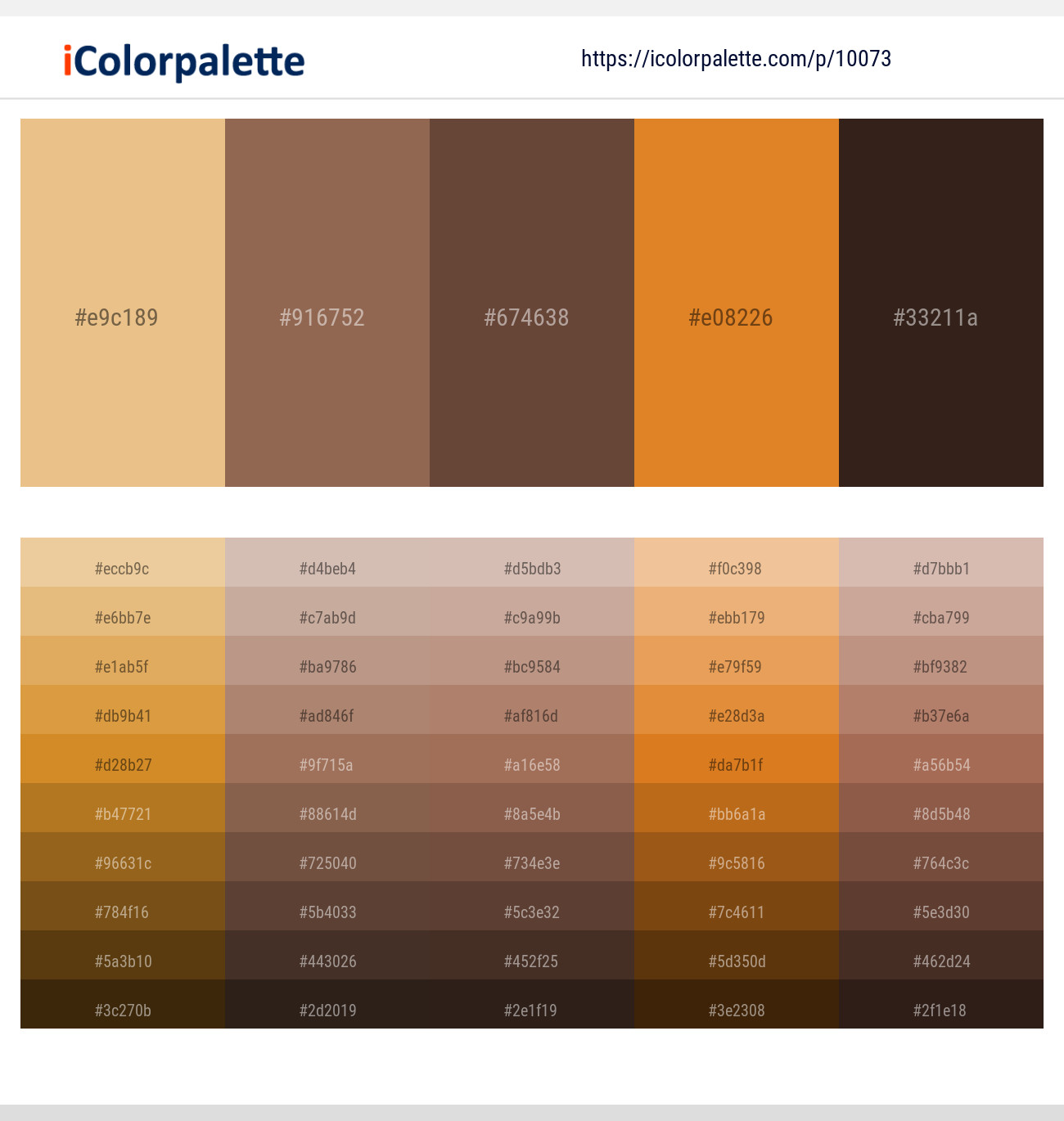 1007345 Gold Color Palettes