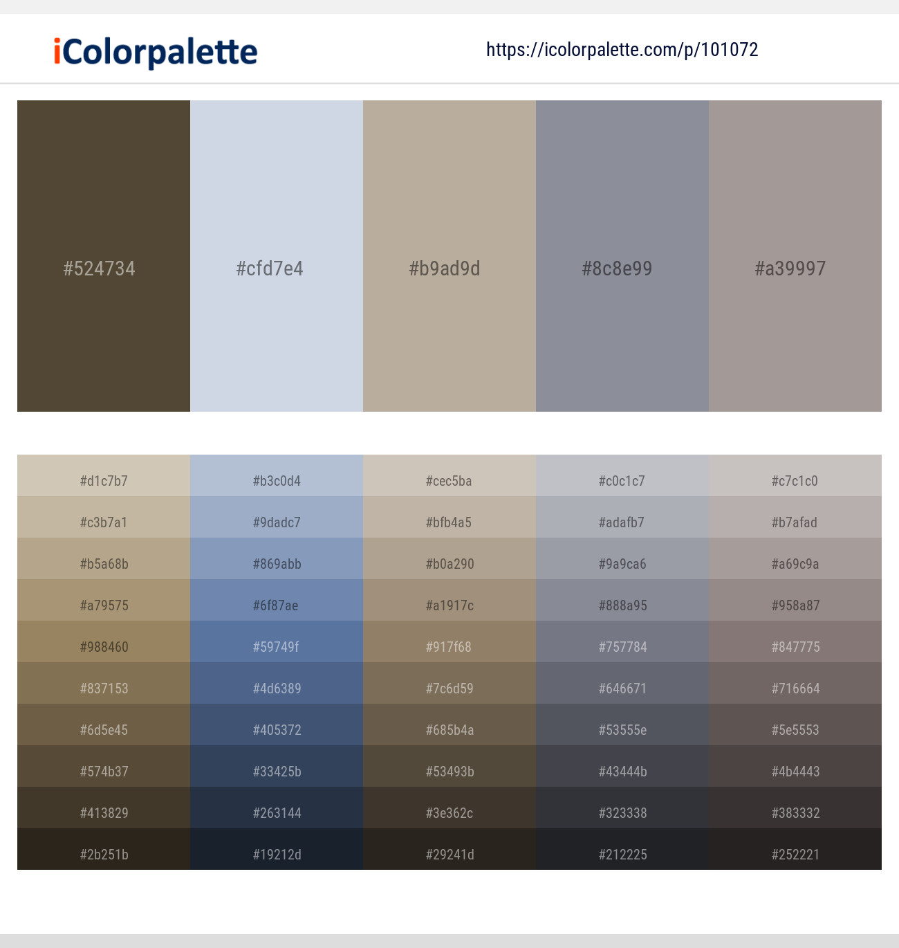 Judge Gray – Botticelli – Malta – Manatee – Dusty Gray Color scheme