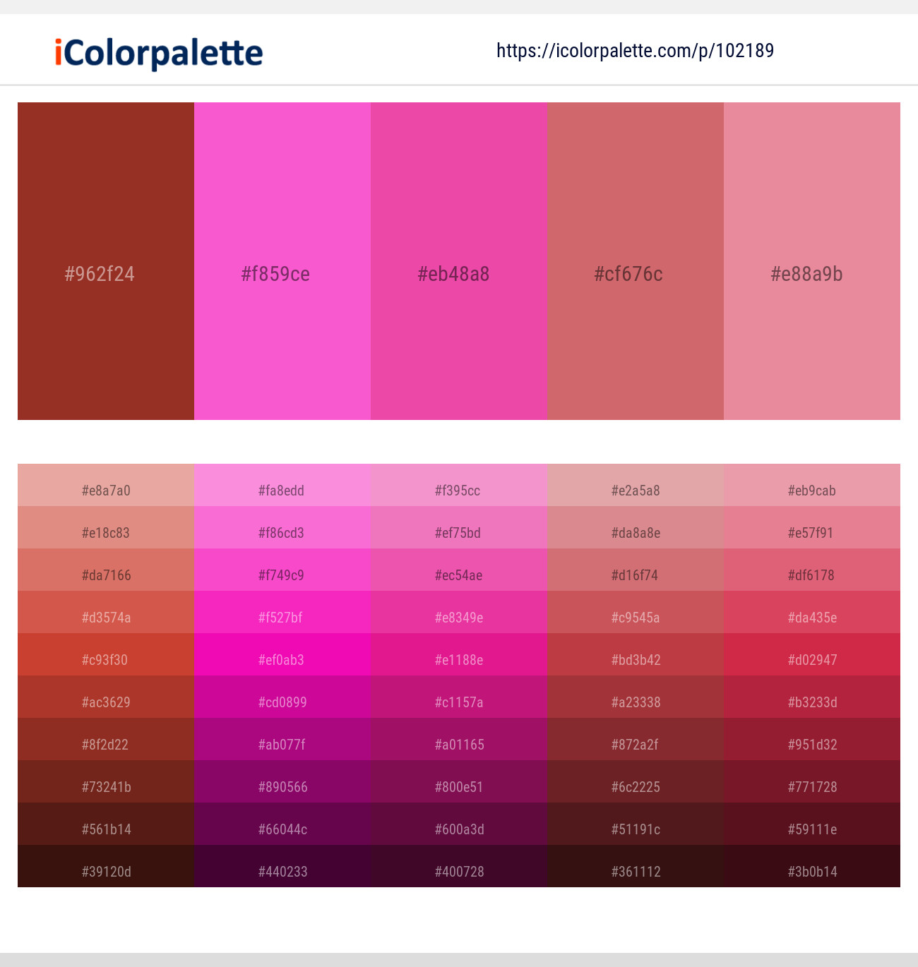 2 Latest Color Schemes with Brilliant Rose And Brilliant Rose Color