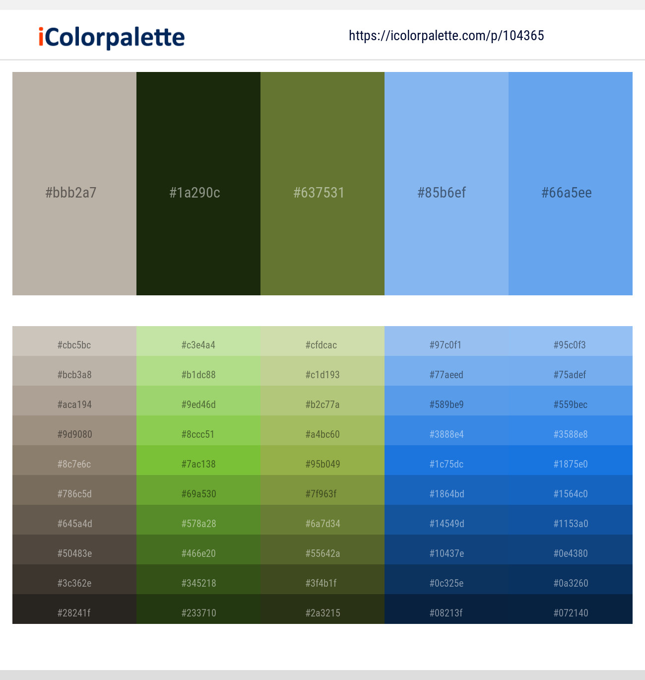 Silk – Palm Leaf – Pesto – Jordy Blue – Cornflower Blue Color scheme