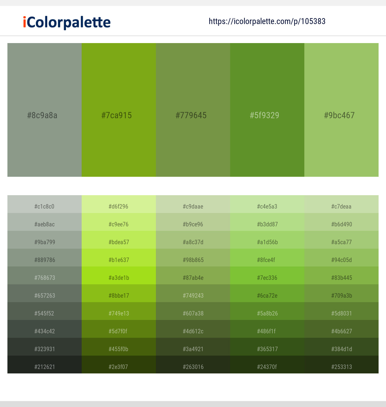 Stack – Christi – Sycamore – Olive Drab – Wild Willow Color scheme
