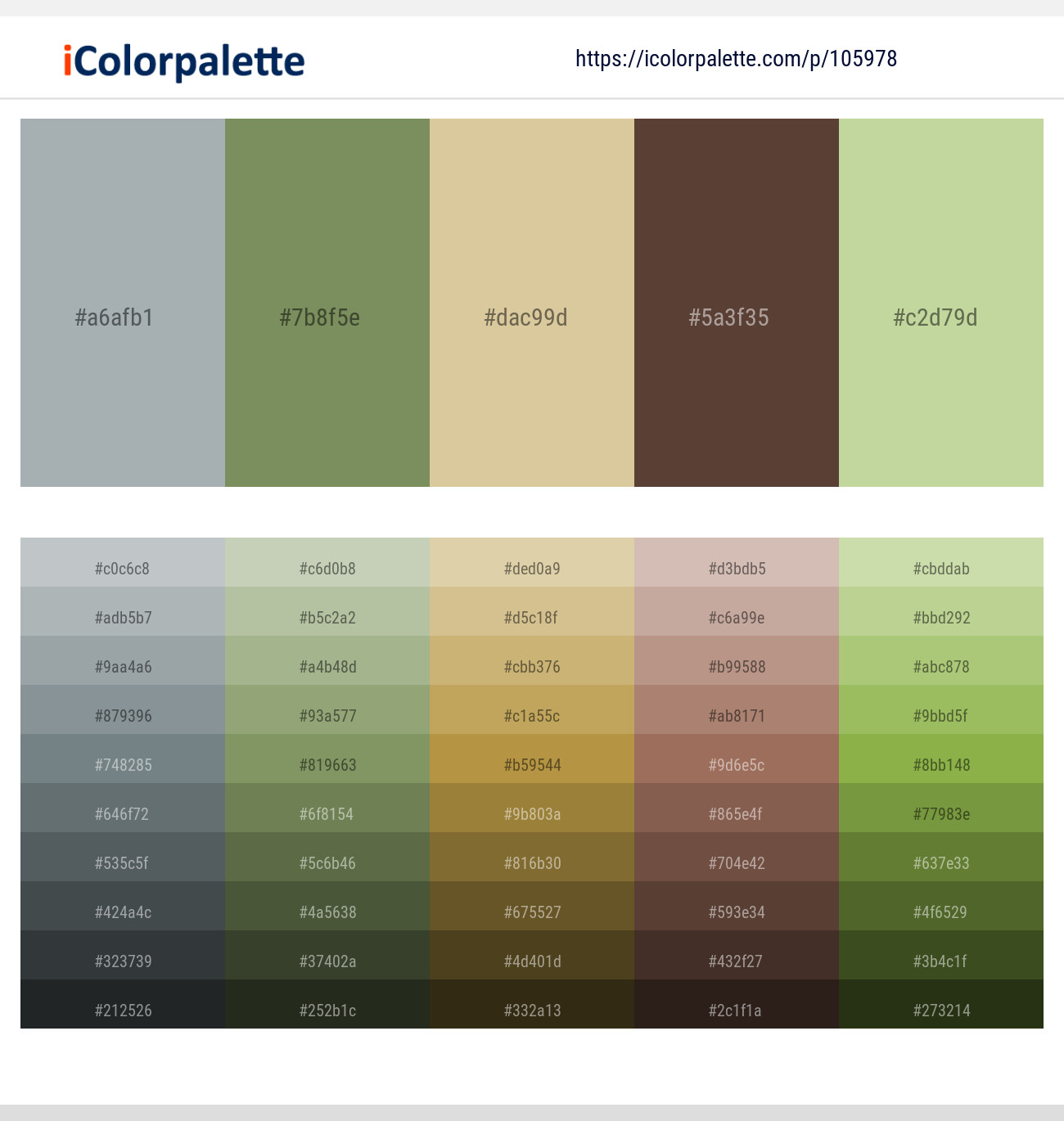 Hit Gray – Highland – Pavlova – Millbrook – Deco Color scheme