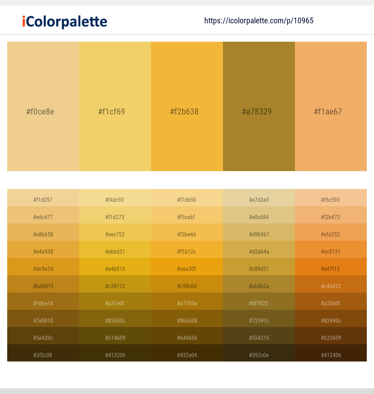 1096545 Gold Color Palettes