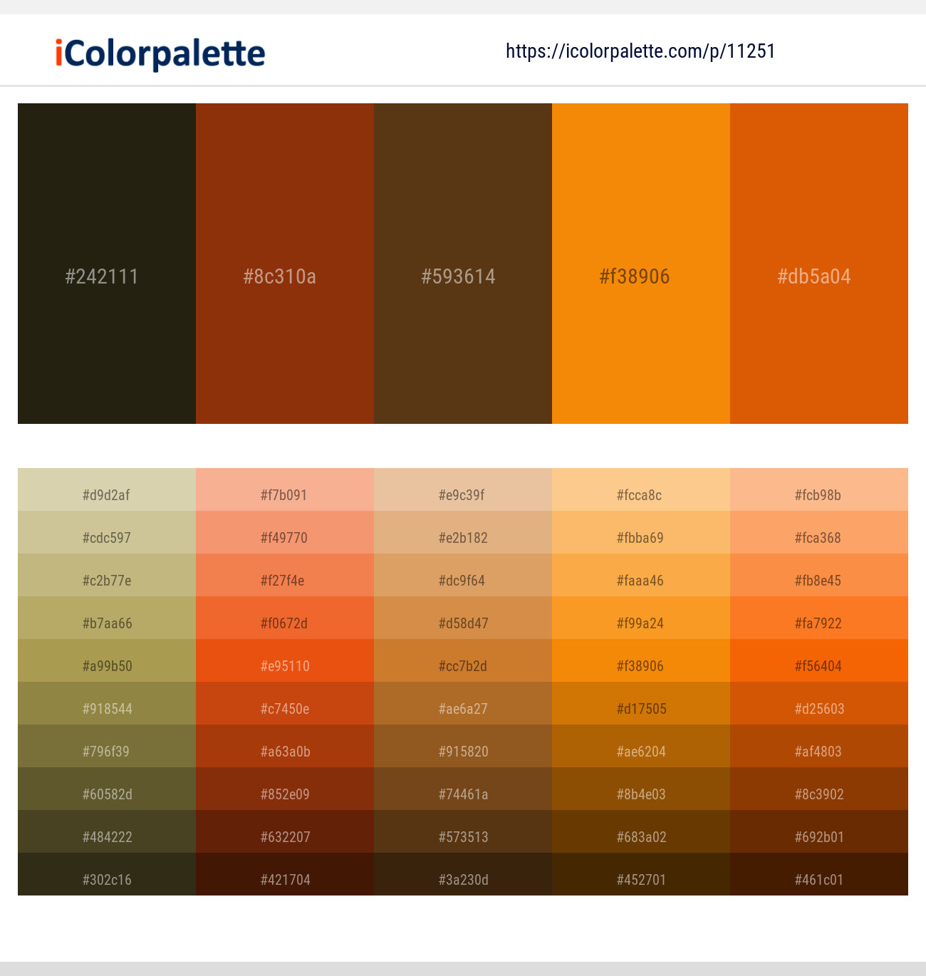 1125145 Gold Color Palettes
