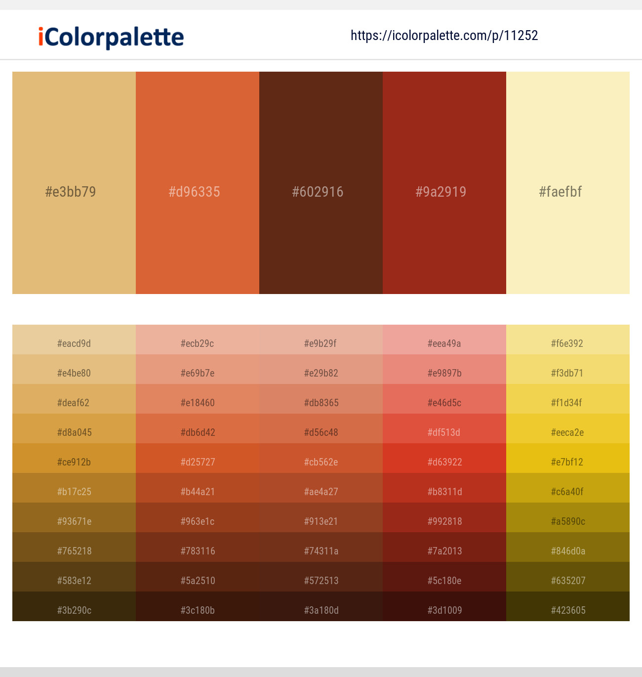 1125245 Gold Color Palettes