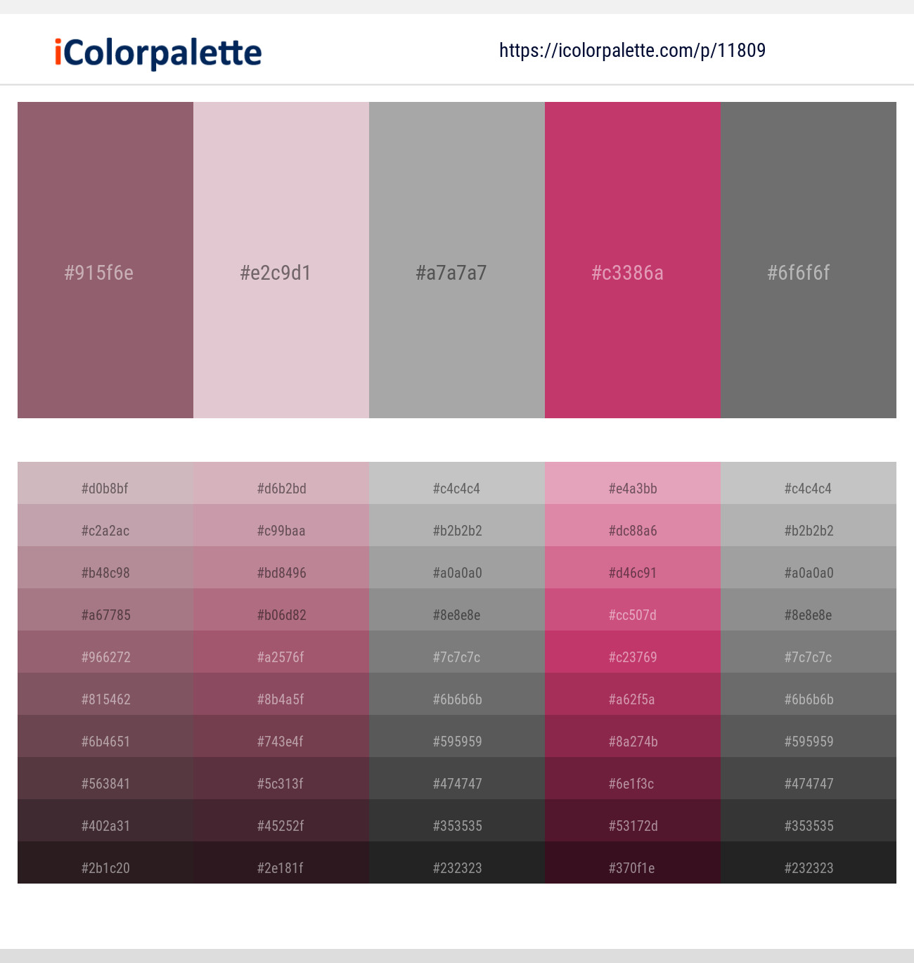 Pink and Grey Colour Scheme  Color palette pink, Pantone colour