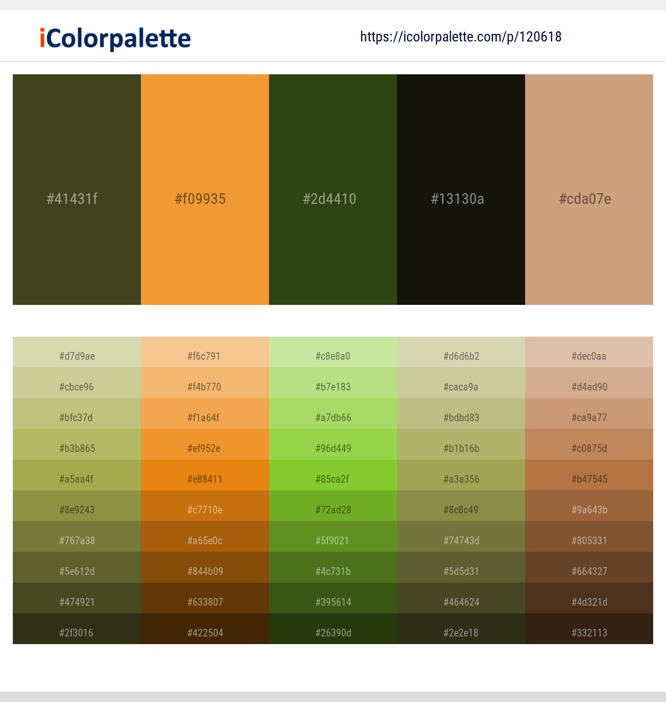 Lisbon Brown – Jaffa – Clover – Marshland – Tan Color scheme