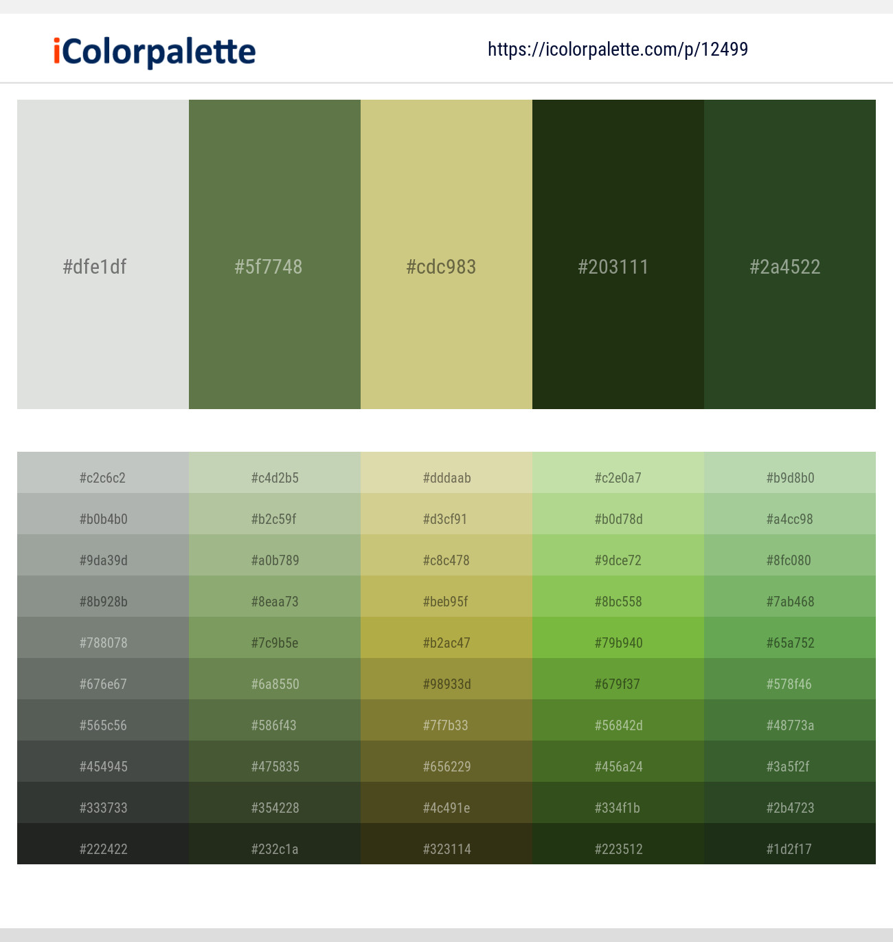 Gray Nurse – Dingley – Yuma – Seaweed – Mallard Color scheme