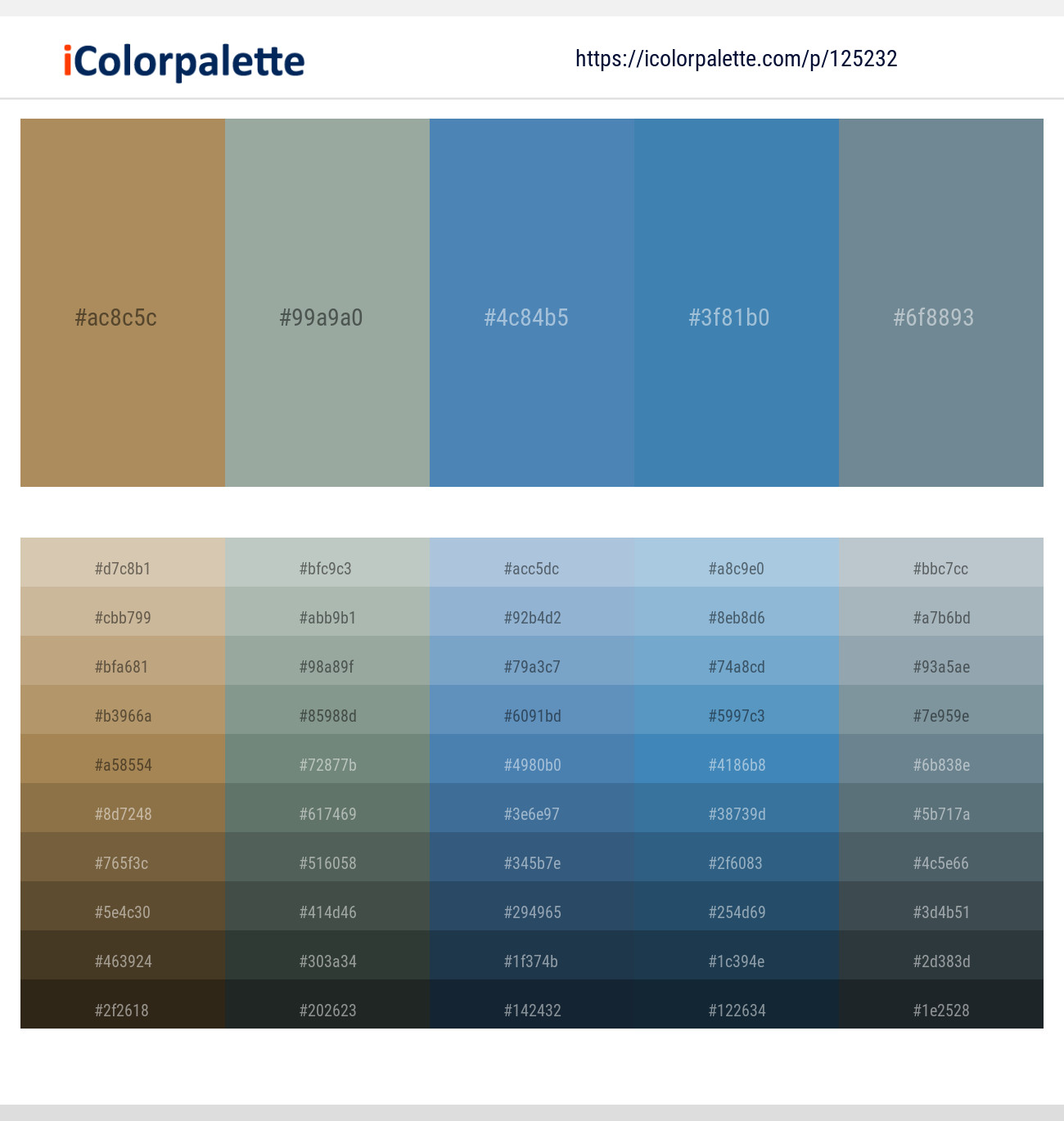 2 Color Schemes with And Steel Blue Color tone combinations 2021 | iColorpalette