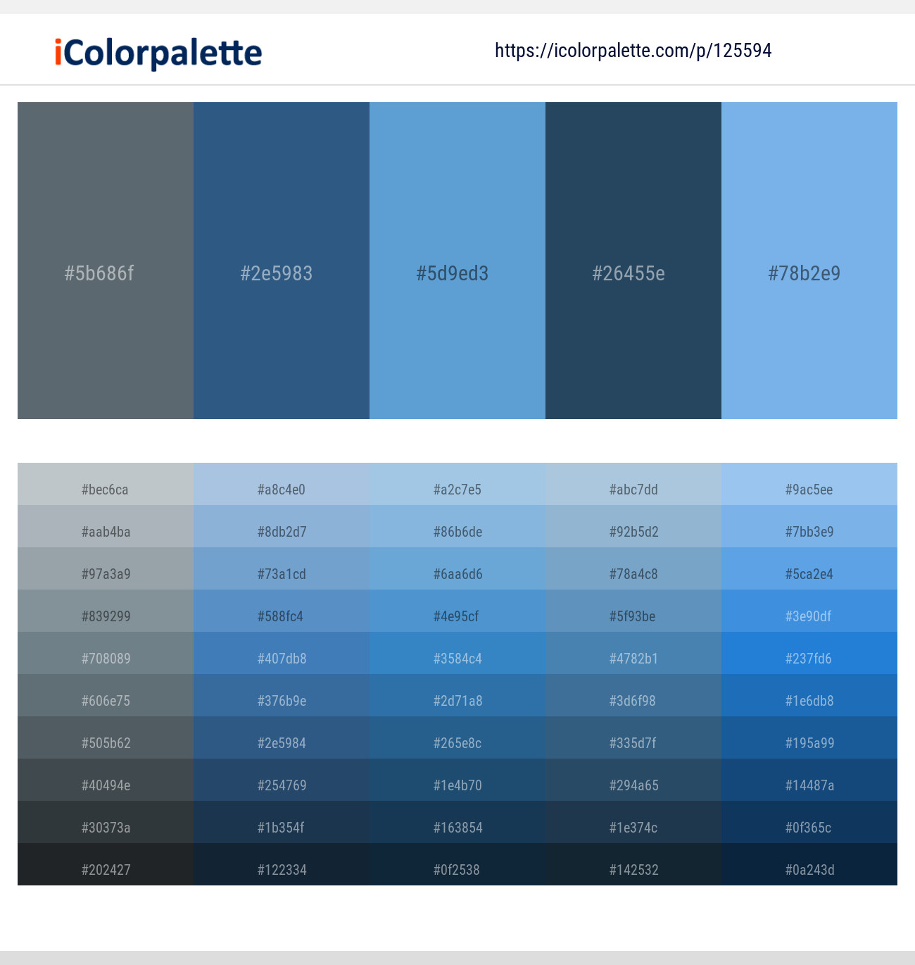Nevada – Chambray – Danube – Blue Dianne – Seagull Color scheme