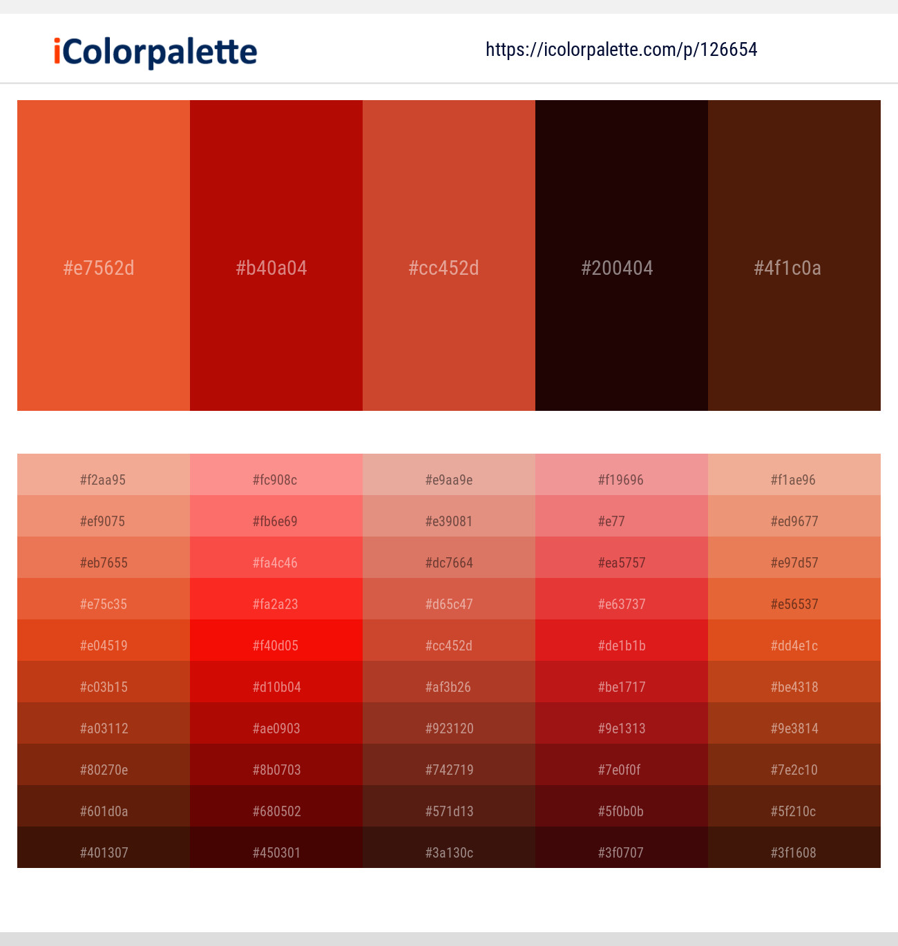 126654Orange Palette Collection