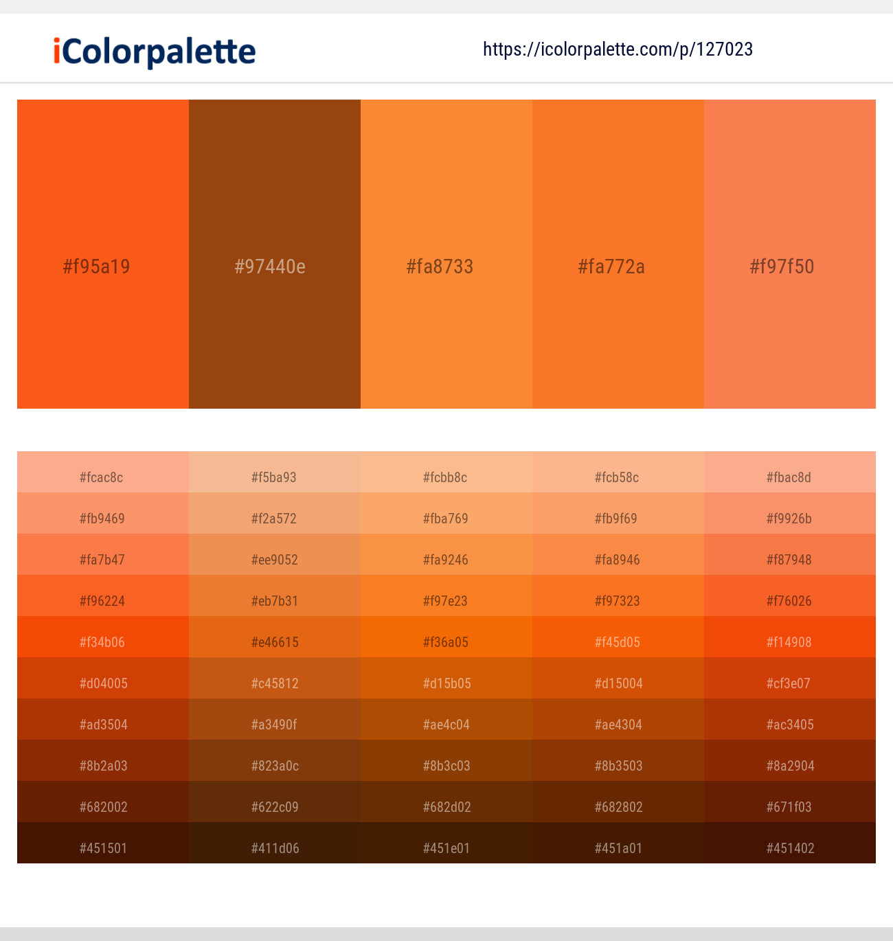 127023Orange Palette Collection