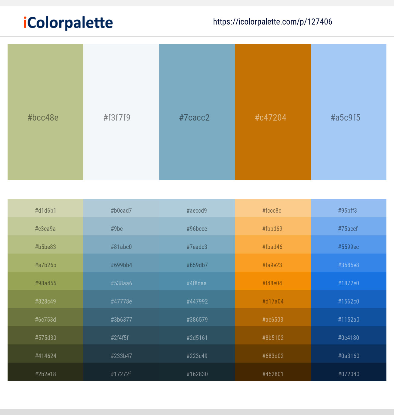 Pine Glade – Catskill White – Glacier – Indochine – Perano Color scheme