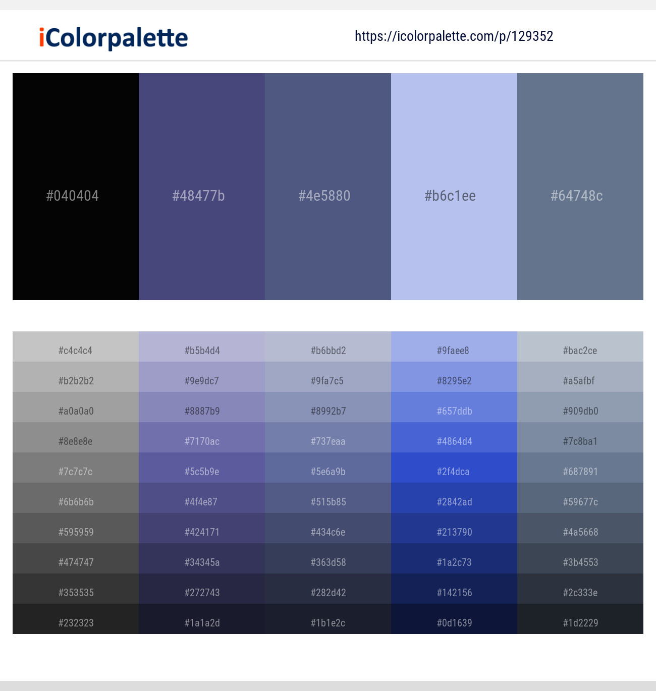 Black – East Bay – Blue Bayoux – Spindle – Lynch Color scheme