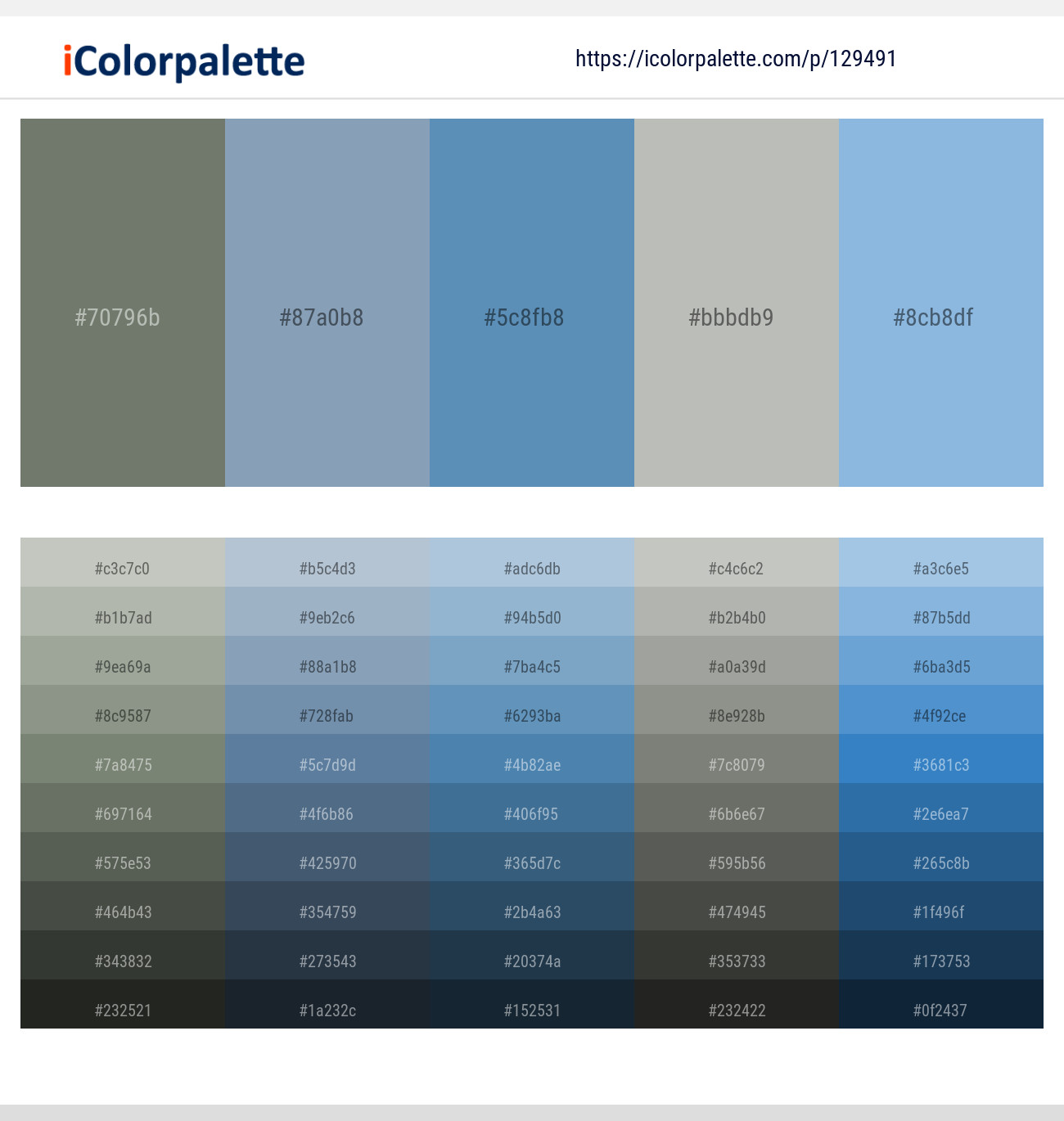 Camouflage Green – Bali Hai – Hippie Blue – Green Spring – Cornflower Color scheme