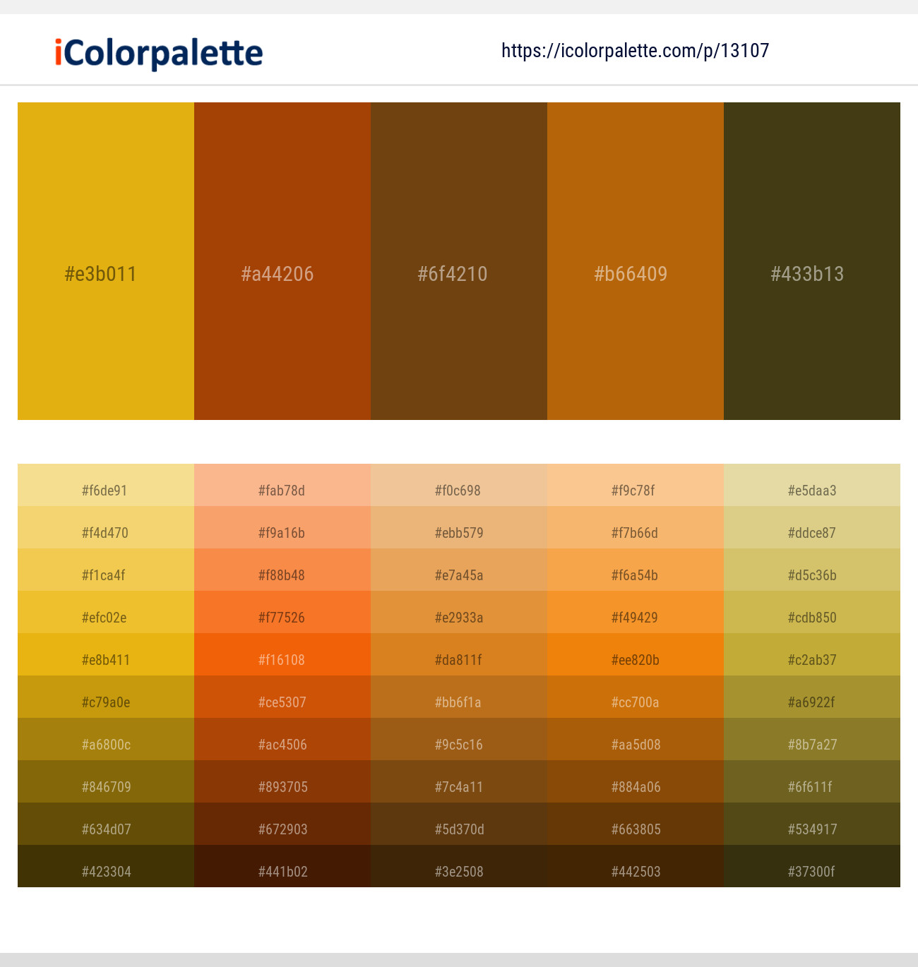 1310745 Gold Color Palettes