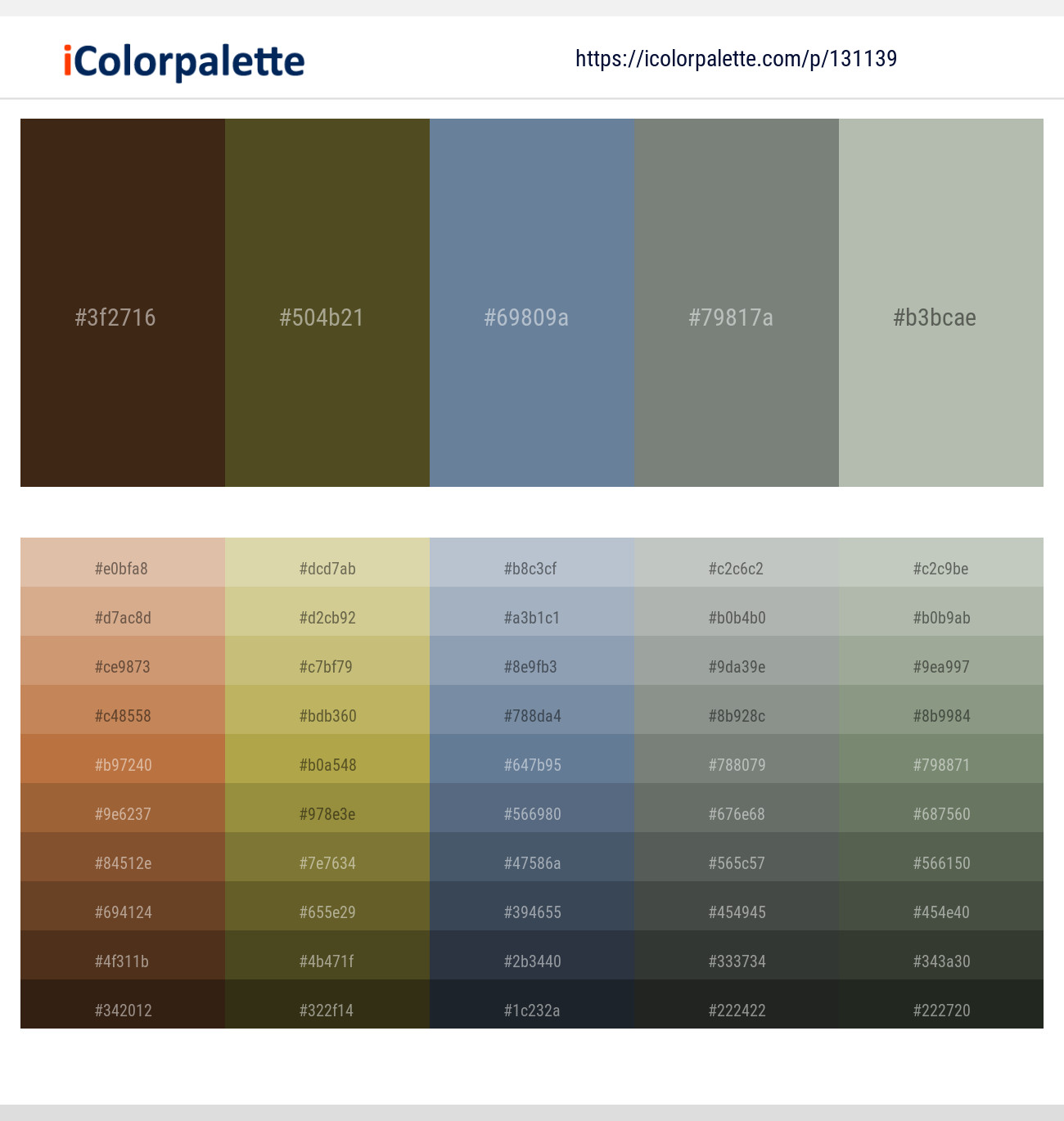 Cedar – Thatch Green – Lynch – Xanadu – Green Spring Color scheme