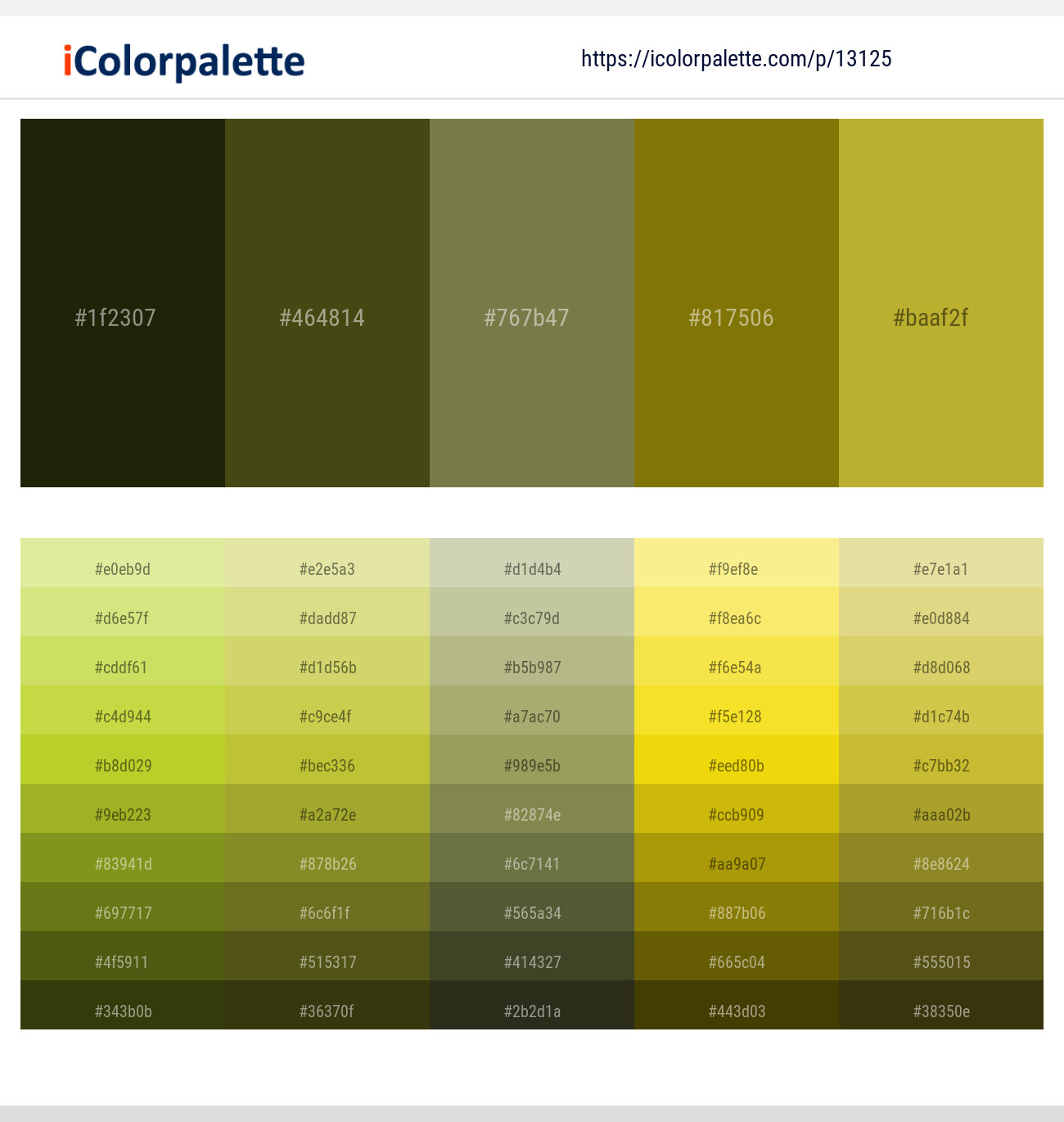 1 Latest Color Schemes with Camouflage And Go Ben Color tone combinations 2023 iColorpalette
