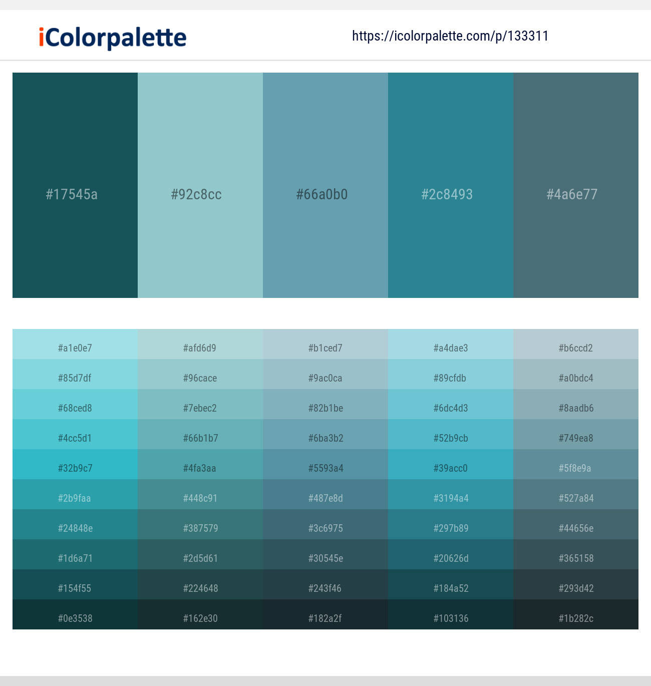 Eden – Half Baked – Hippie Blue – Jelly Bean – Blue Bayoux Color scheme