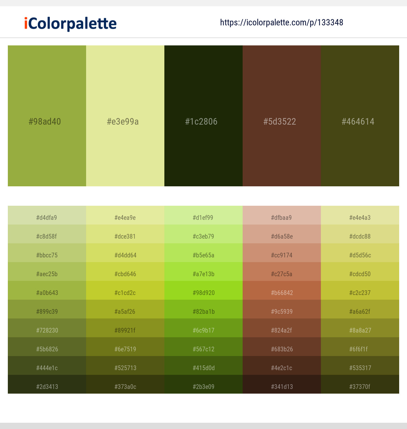 Sushi – Primrose – Pine Tree – Irish Coffee – Camouflage Color scheme