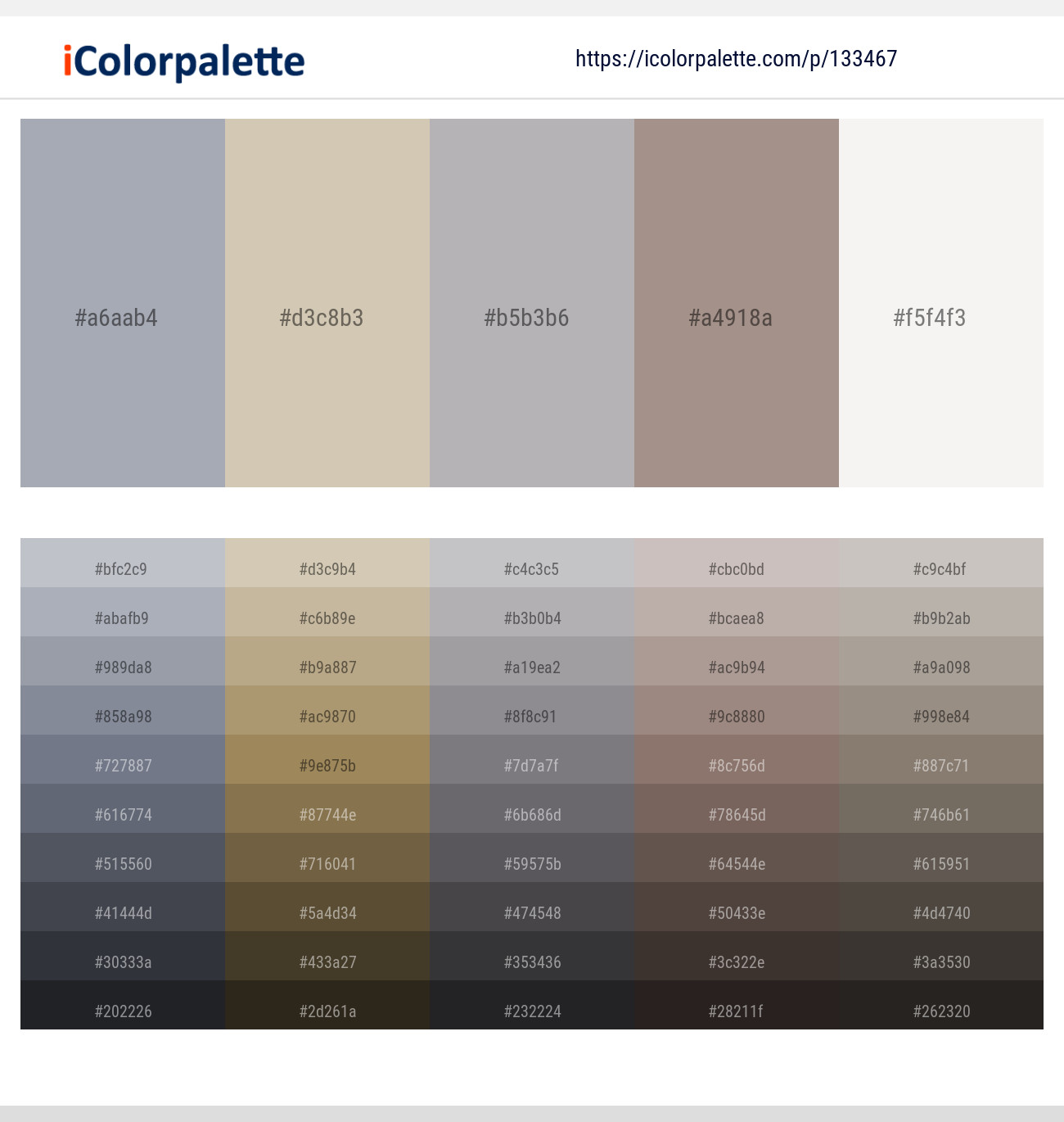 Aluminium – Soft Amber – Spun Pearl – Zorba – Desert Storm Color scheme