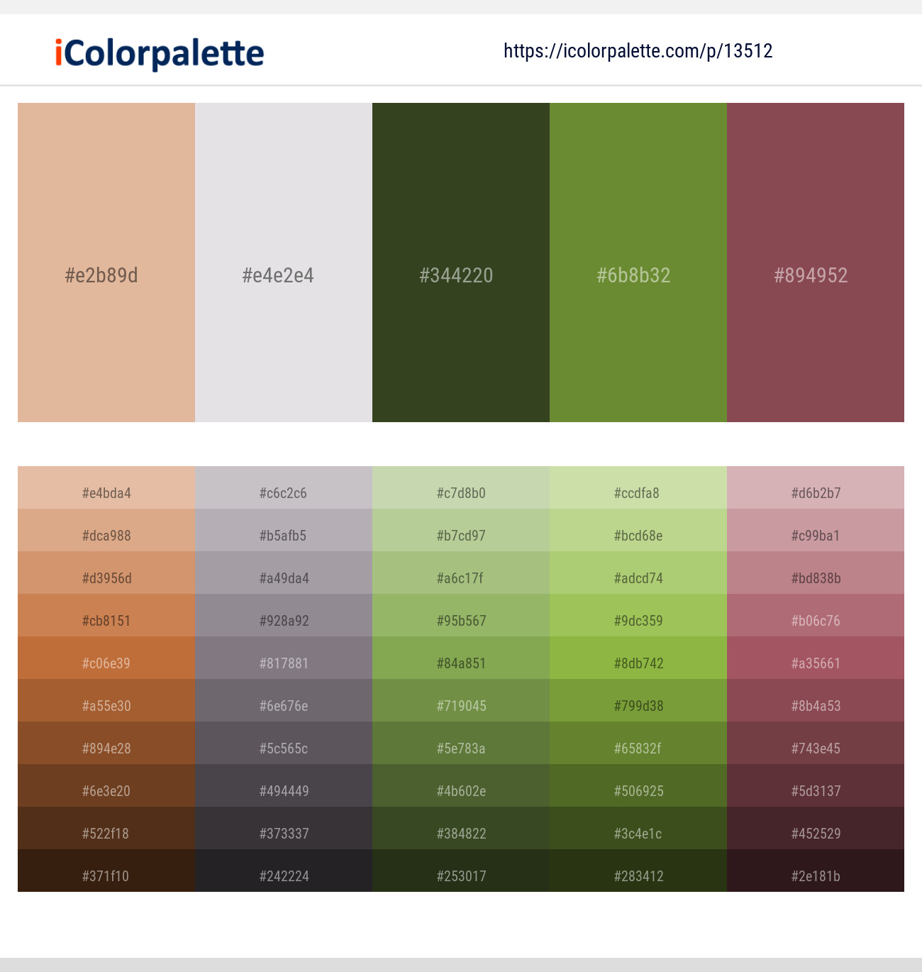 Cashmere – Bon Jour – Mallard – Crete – Copper Rust Color scheme