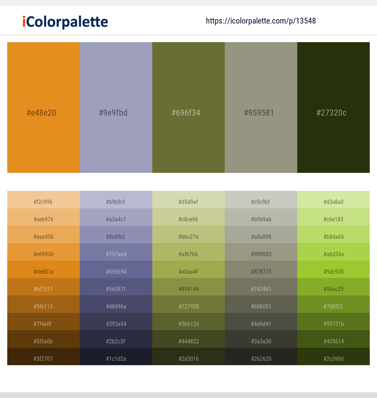 Zest – Cadet Blue – Yellow Metal – Gurkha – Turtle Green Color scheme